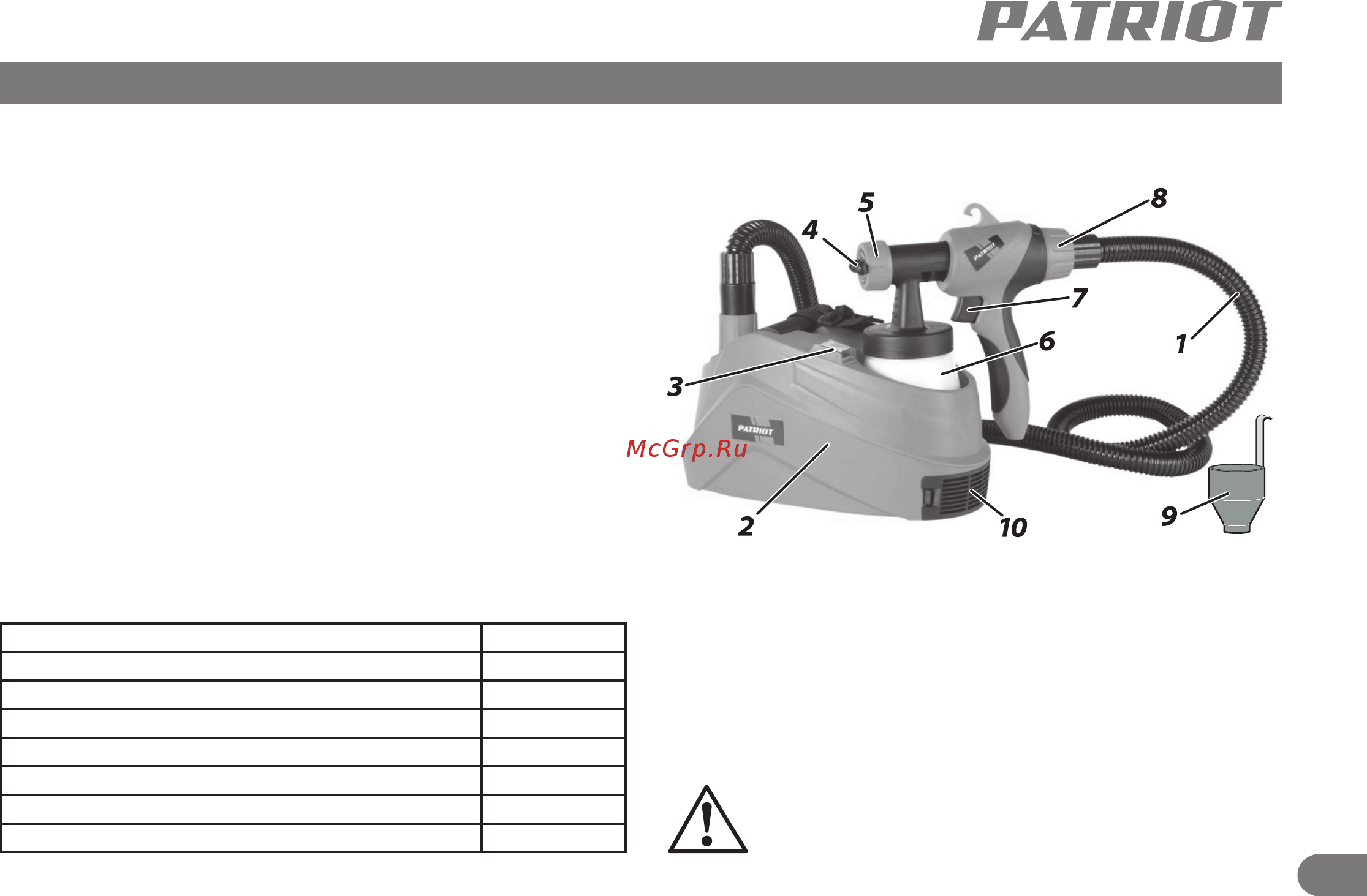 Patriot SG 900 Инструкция по эксплуатации онлайн [4/13] 184247