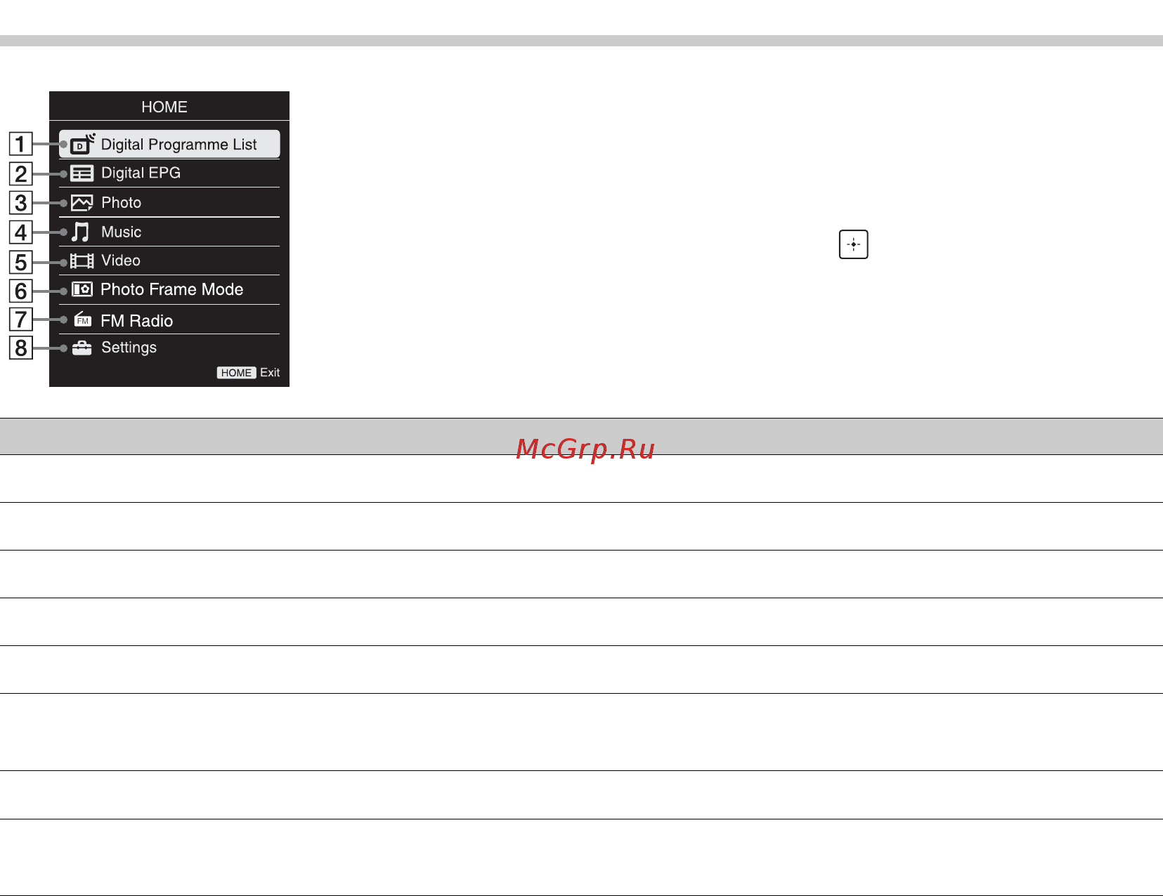Sony KDL-32R420A [18/288] Navigating through menus