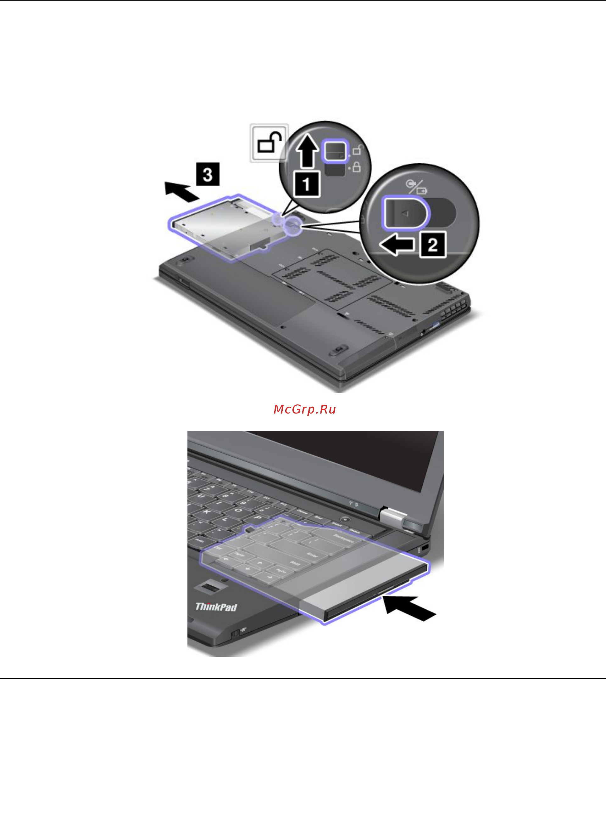 Lenovo thinkpad t430s, n1m2xrt [110/192] Replacing the serial ultrabay slim device