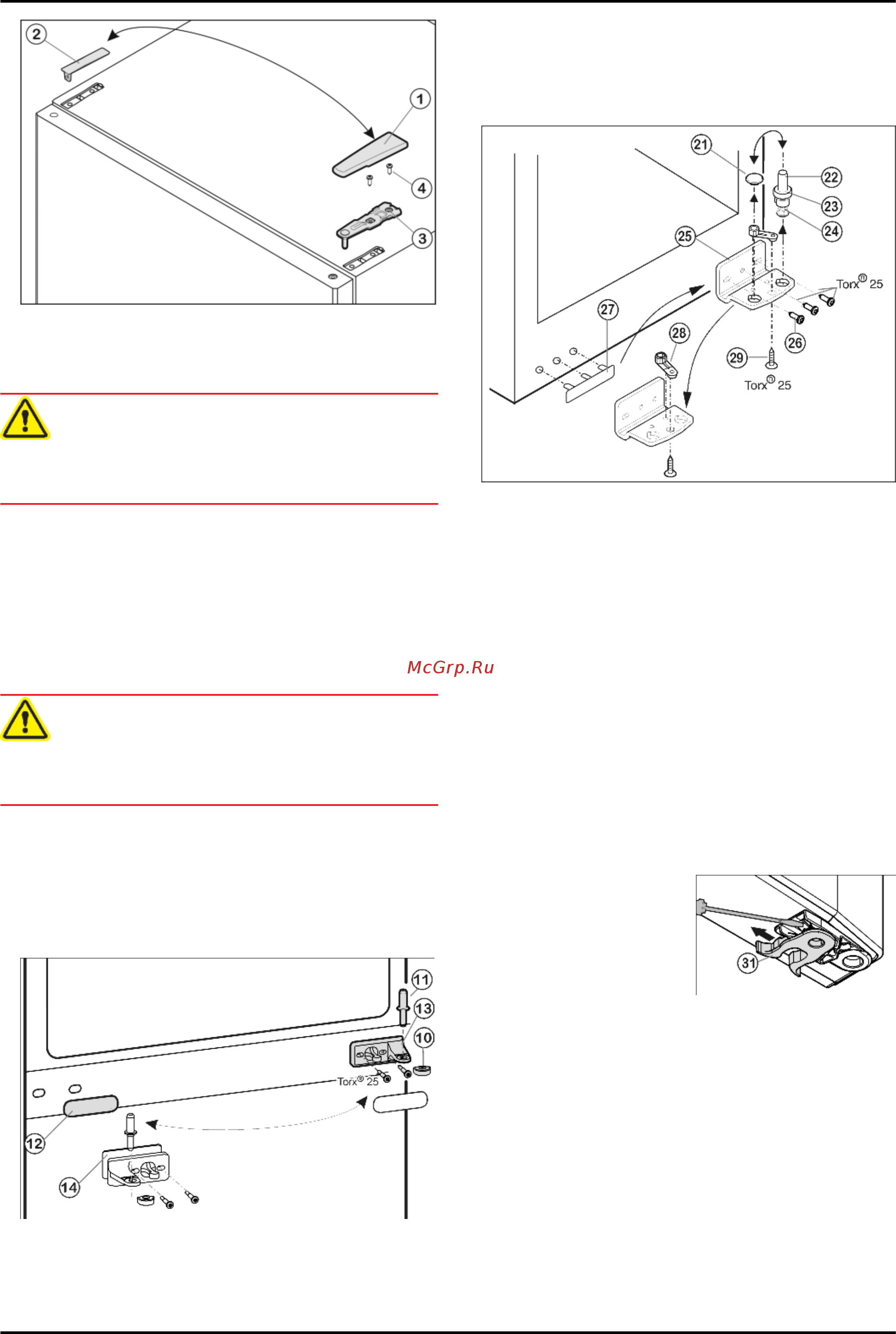 Liebherr cusl 2915-20 001 [8/20] Снятие нижней двери