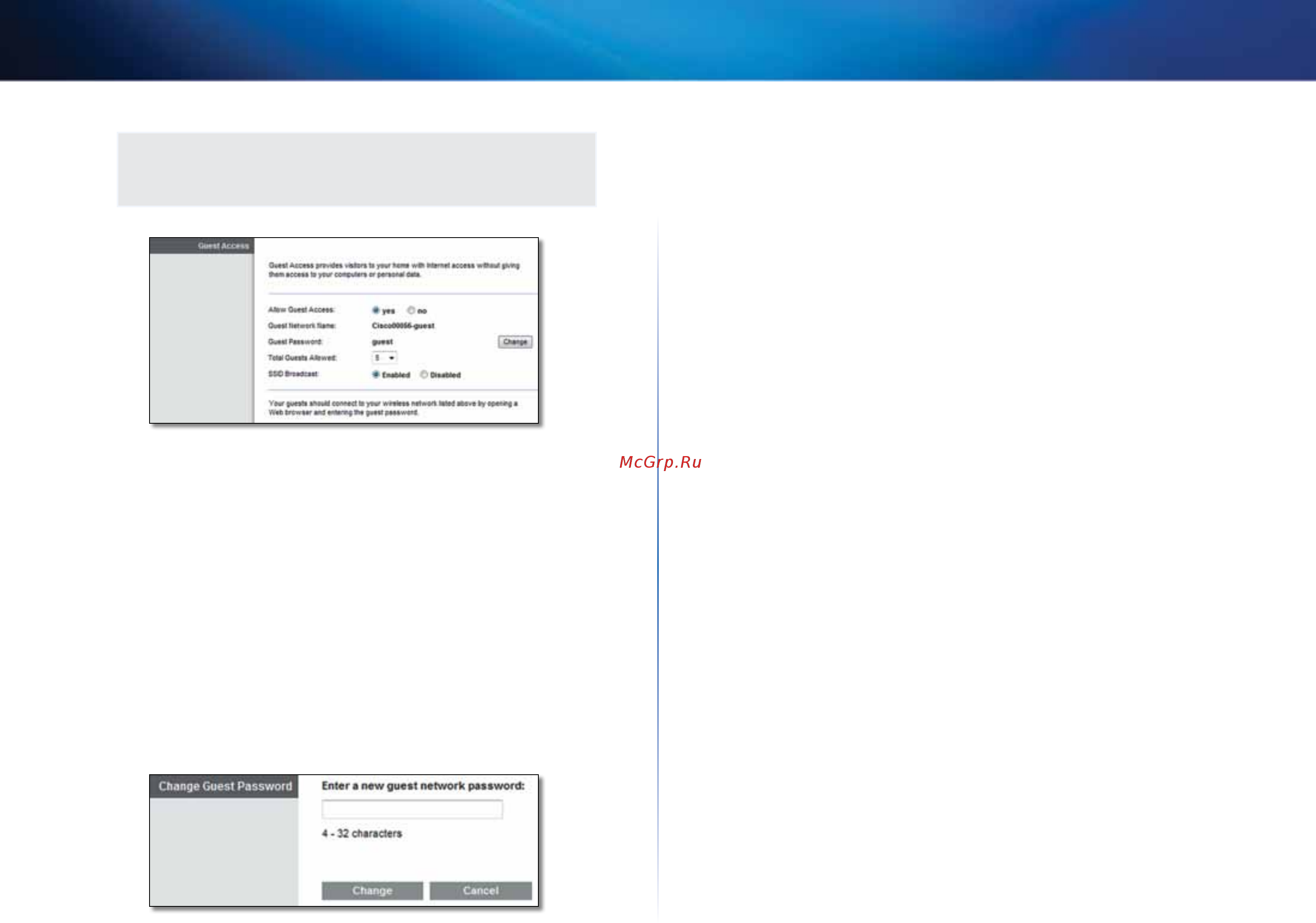 Linksys x2000-ee [66/226] Anweisungen für gäste