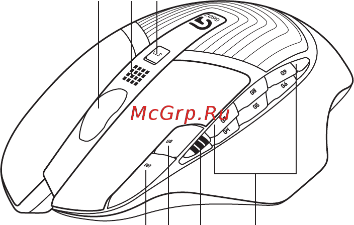 Logitech wireless gaming mouse g602 black usb [22/80] Элементы по умолчанию