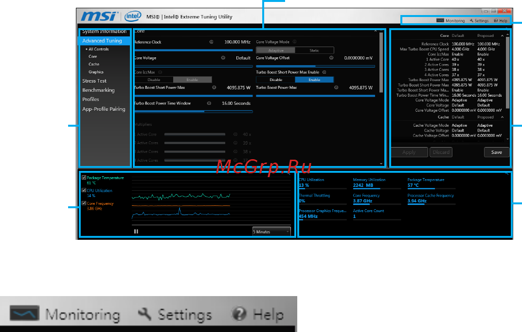 MSI x99a xpower gaming titanium [114/129] Intel extreme tuning utility