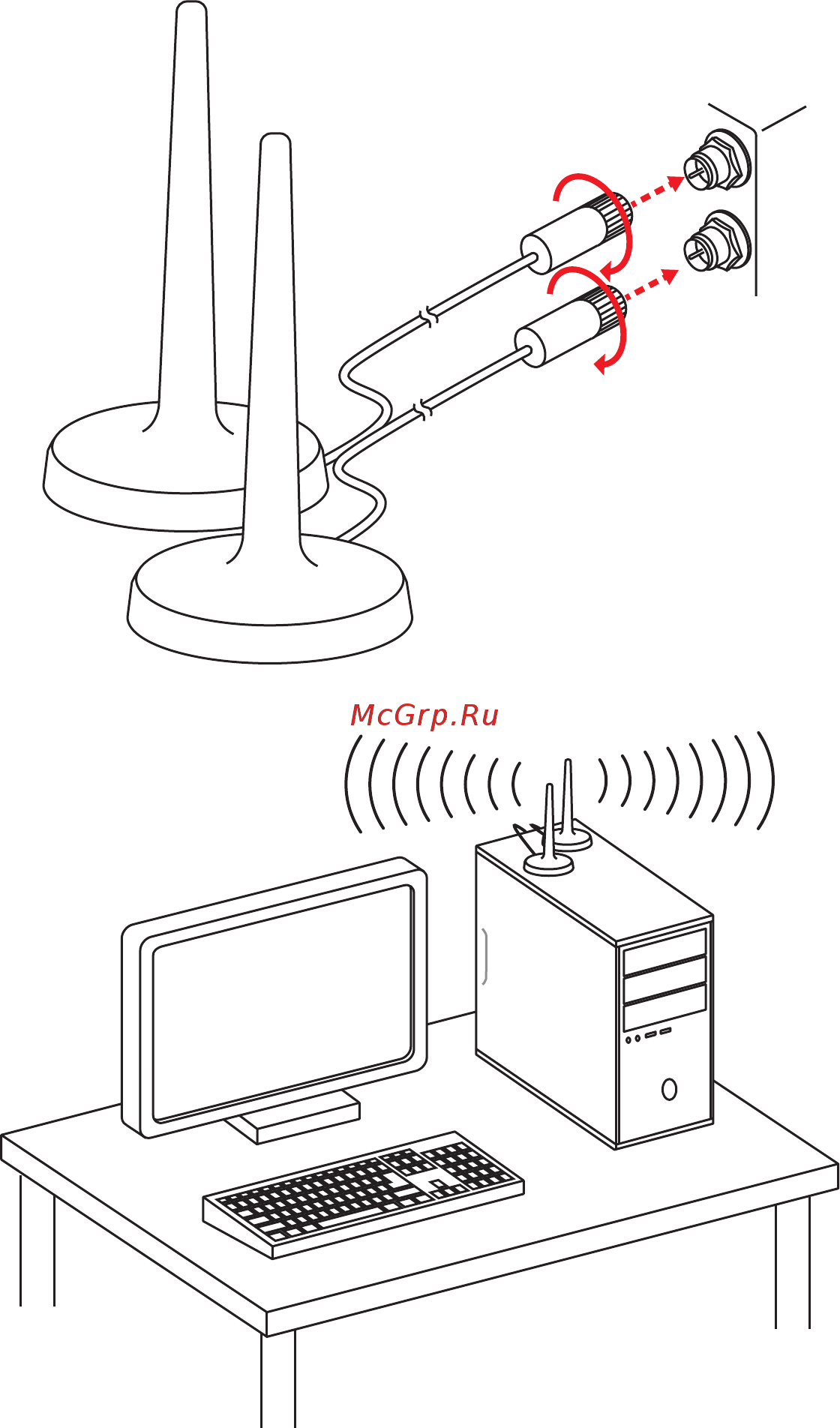 MSI x99a xpower gaming titanium [27/129] Installing antennas