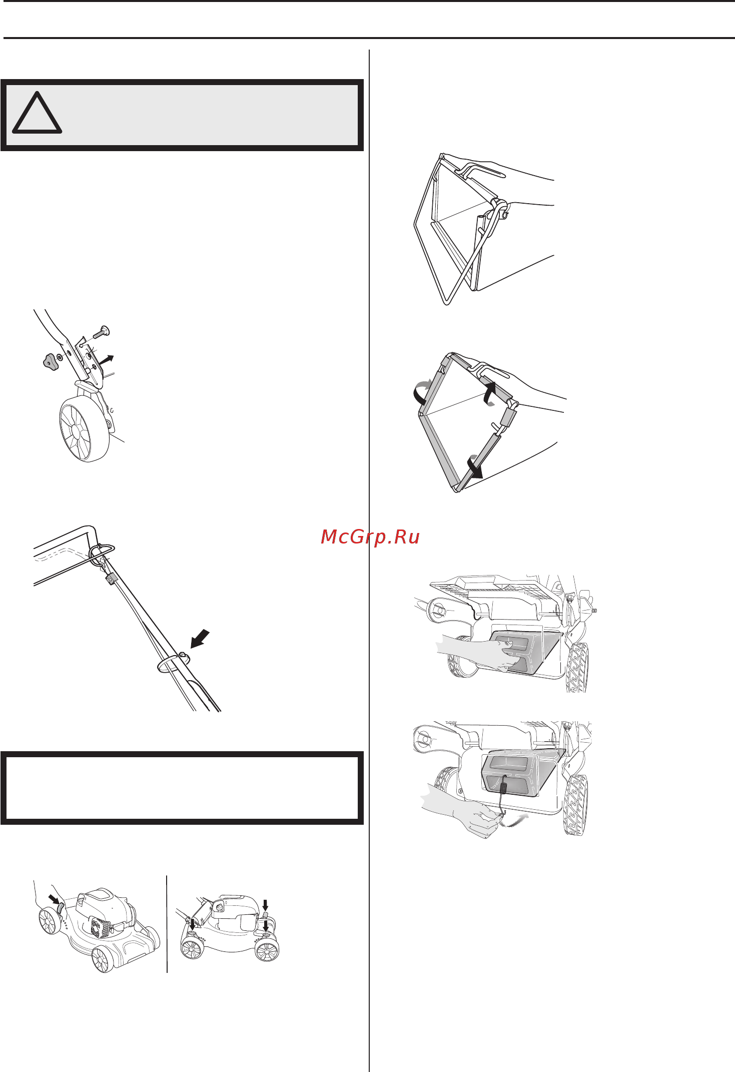 McCulloch m46-110r classic [97/316] Montaggio e regolazioni