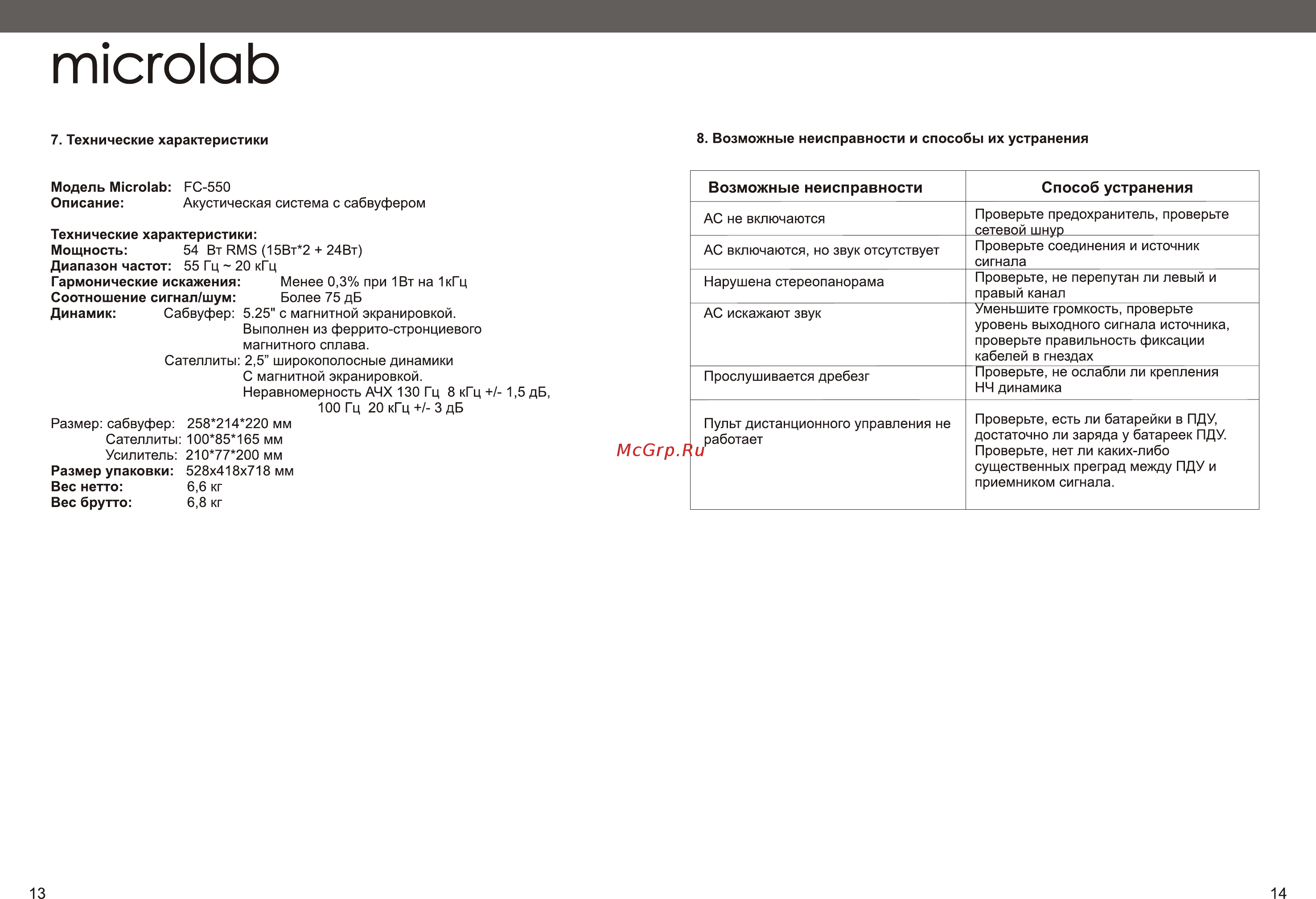 Microlab fc550 [12/20] Ru 13 14