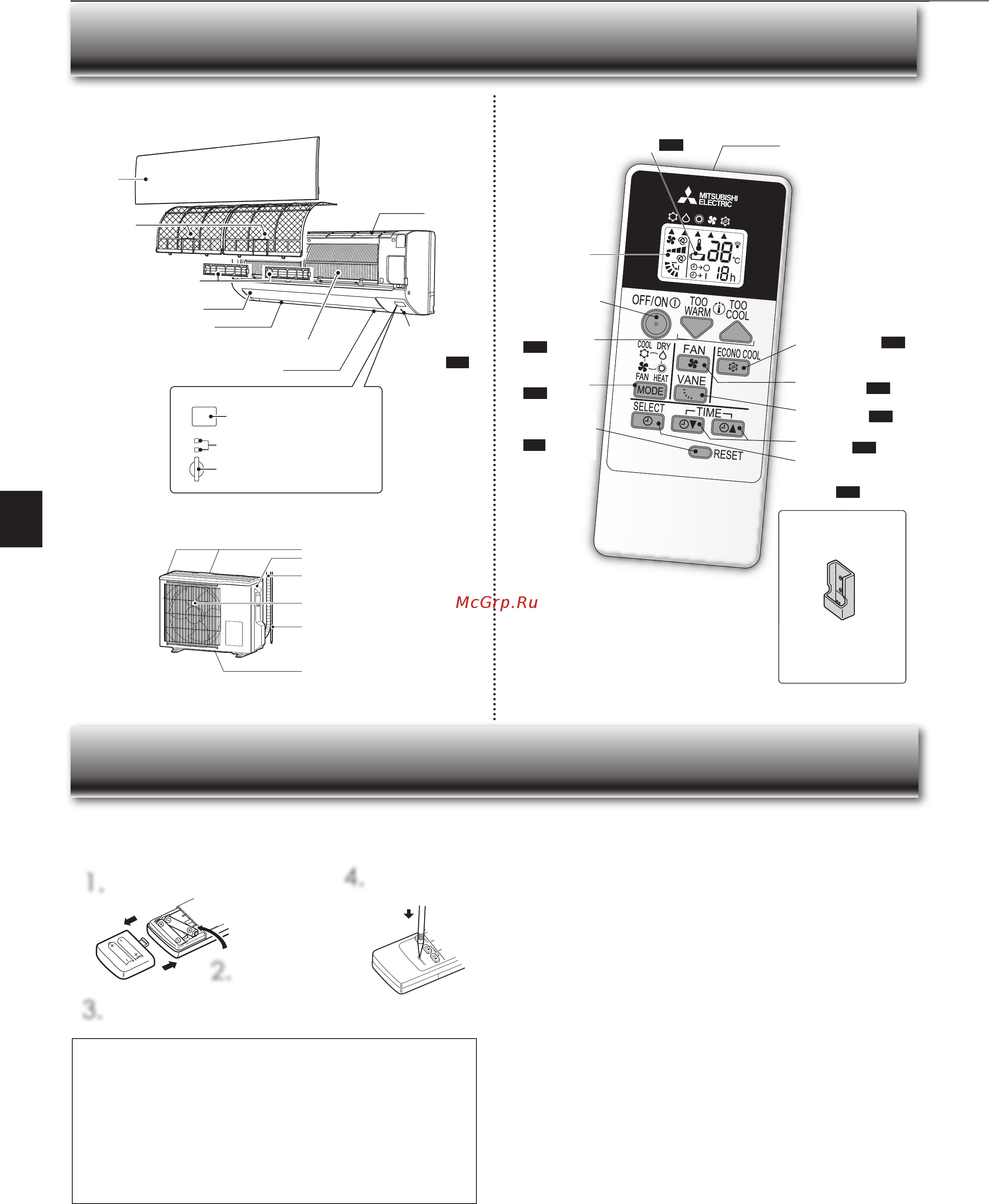 Mitsubishi electric msz-dm25va/muz-dm25va [20/28] Ідготовка приладу до експлуатації
