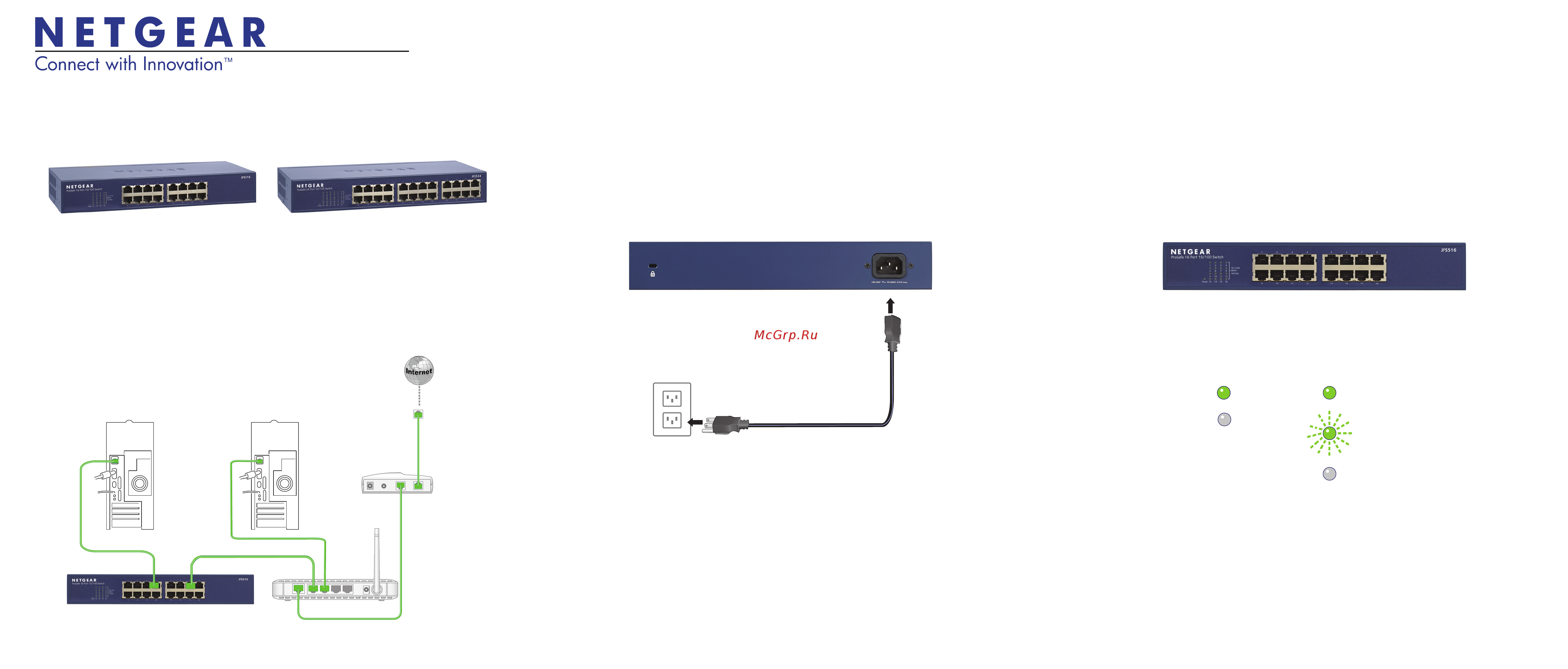 Netgear jfs516-200eus Инструкция по эксплуатации онлайн