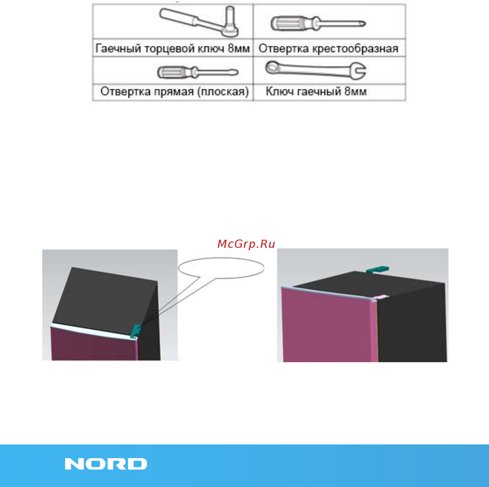 Nord dr 240 [30/52] Перевешивание двери