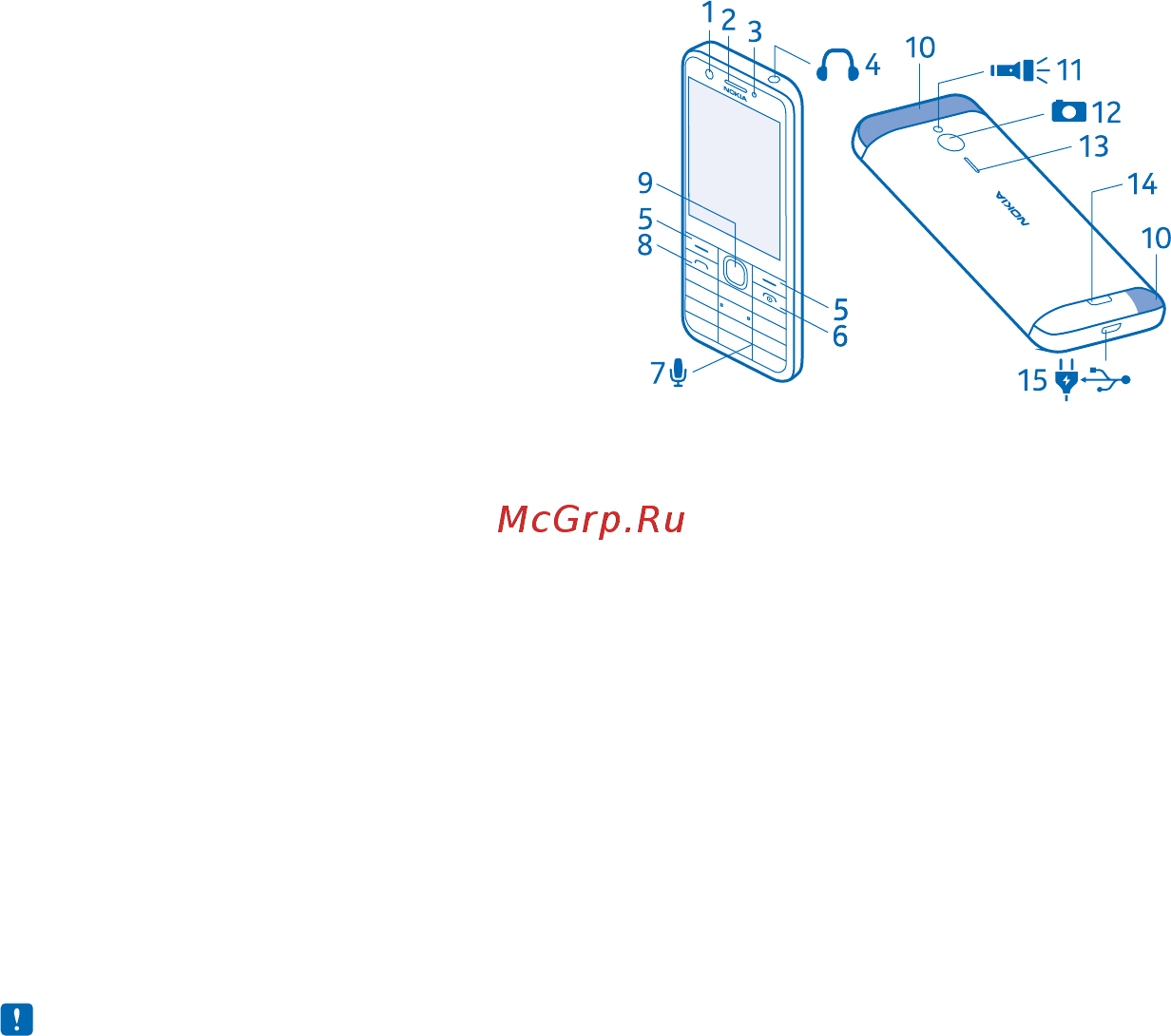 Nokia 230 ds silver white, серебристый [3/24] Клавиши и компоненты
