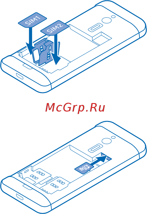 Nokia 230 ds silver white, серебристый [5/24] Зарядка аккумулятора