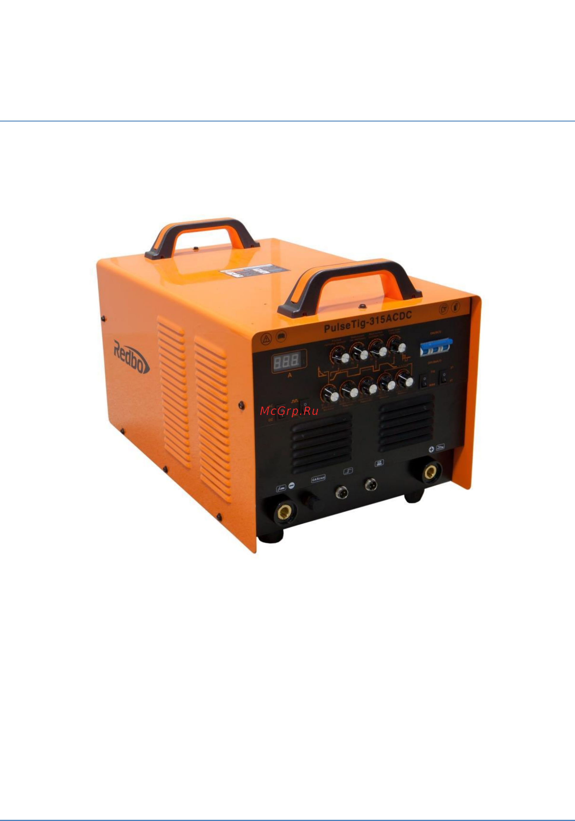 Redbo PulseTig-315 AC/DC Руководство пользователя онлайн