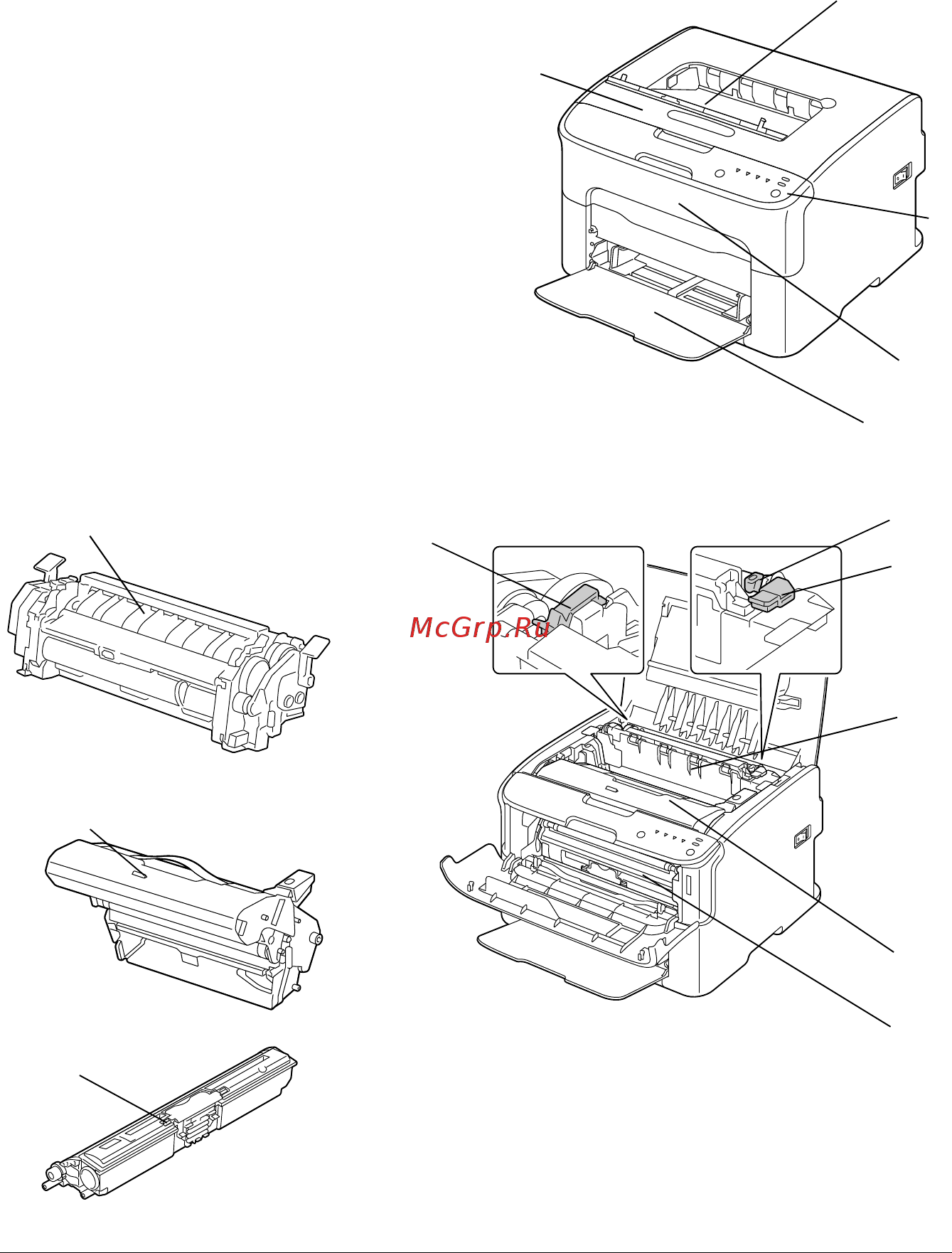 OKI C110 [10/114] Составные части принтера