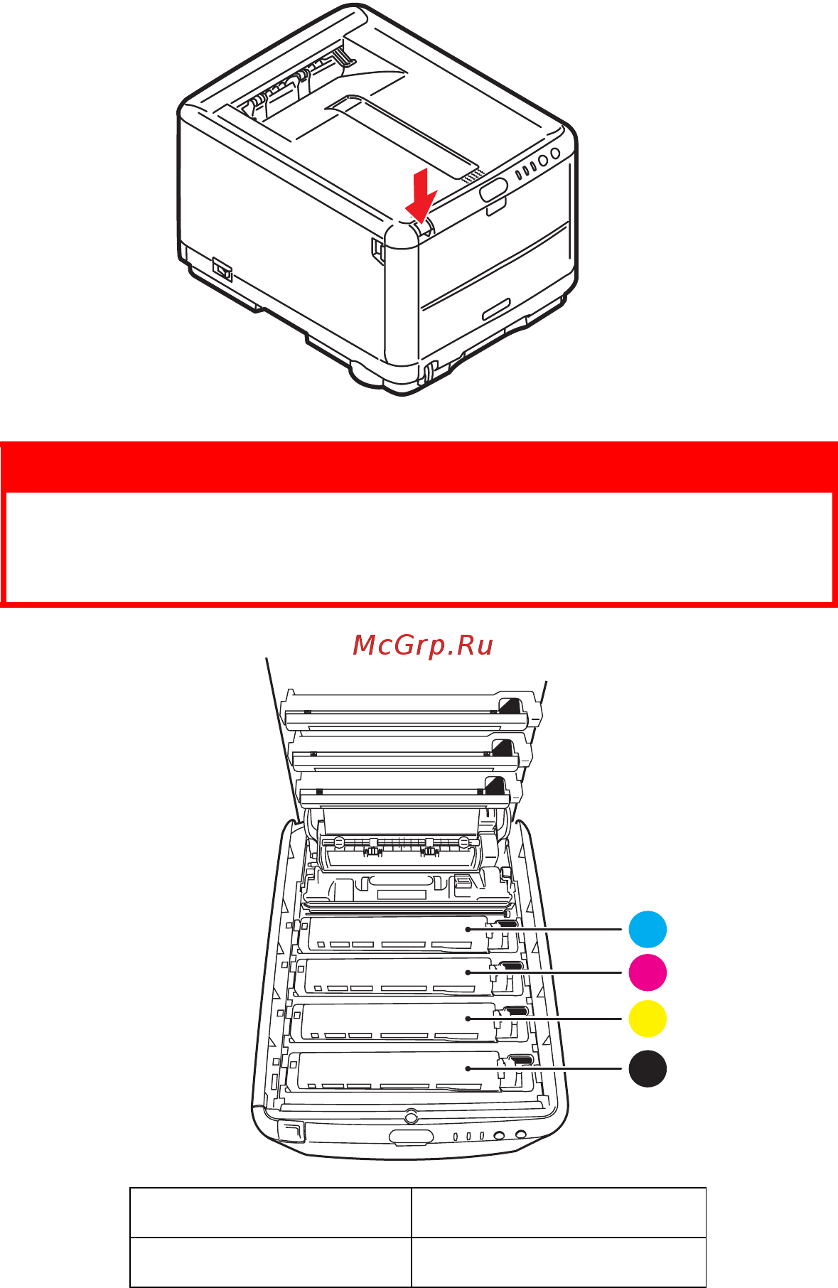 OKI C3300n [103/139] Предупреждение