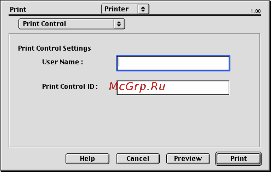 OKI C3300n [42/139] Опции print печать print control управление печатью
