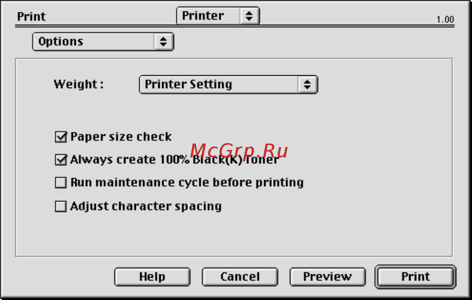 OKI C3400n [46/139] Опции print печать options опции