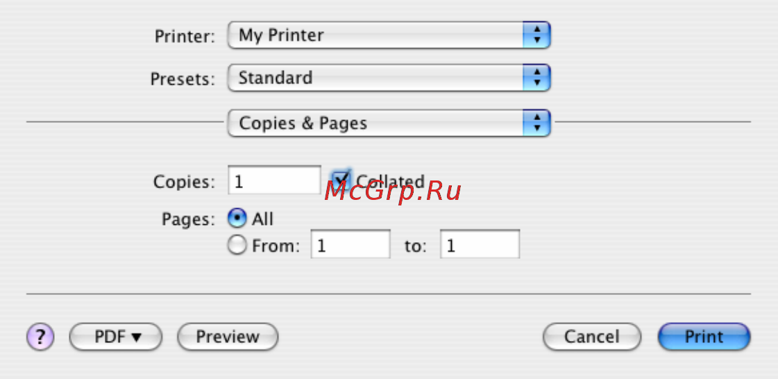 OKI C3300n [54/139] Опции print печать copies pages копии и страницы
