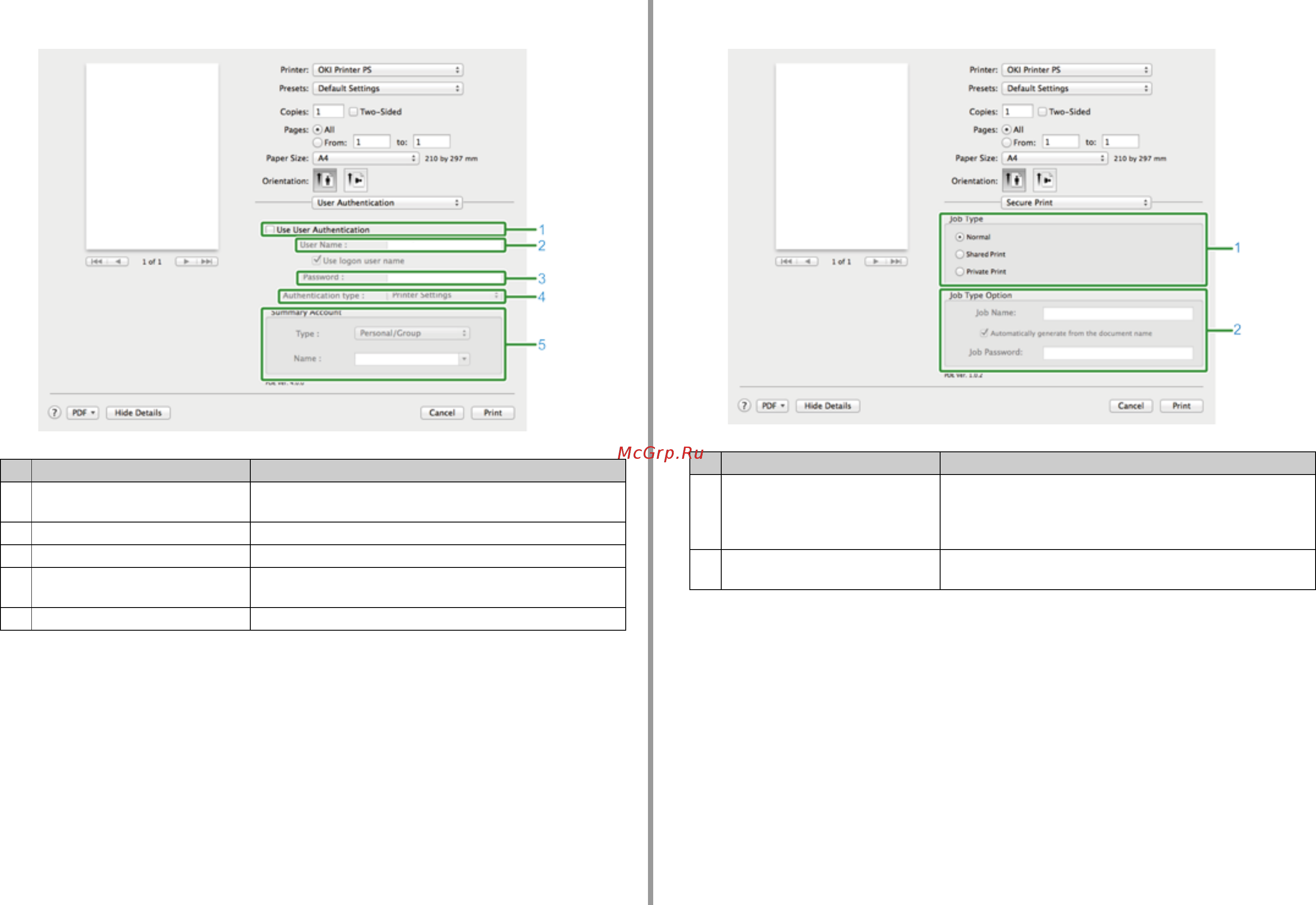 OKI C542dn [100/154] Панель идентификация пользователя панель secure print защищенная печать