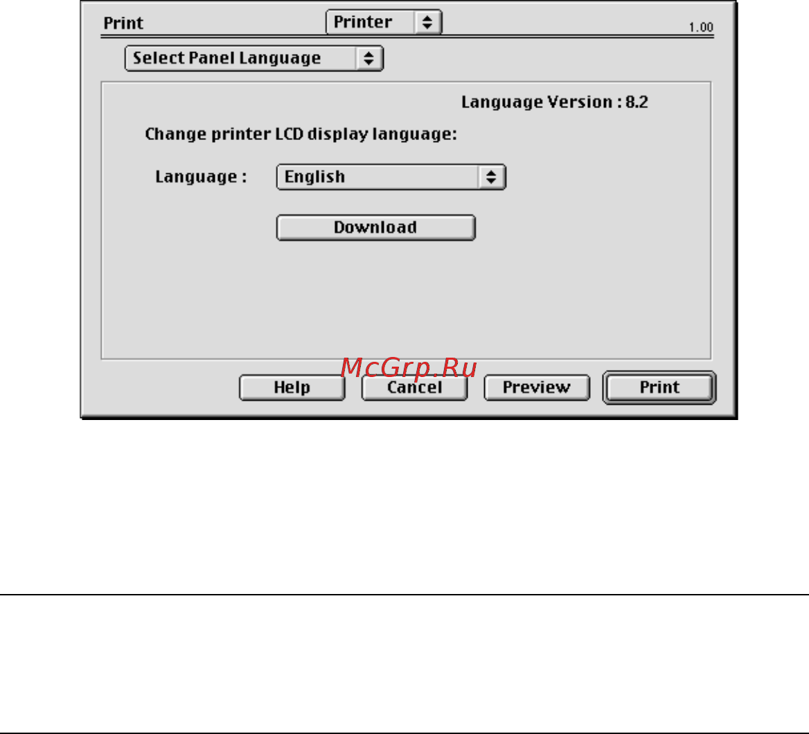 OKI C5600 [39/117] Опции print печать select panel language выбор языка панели