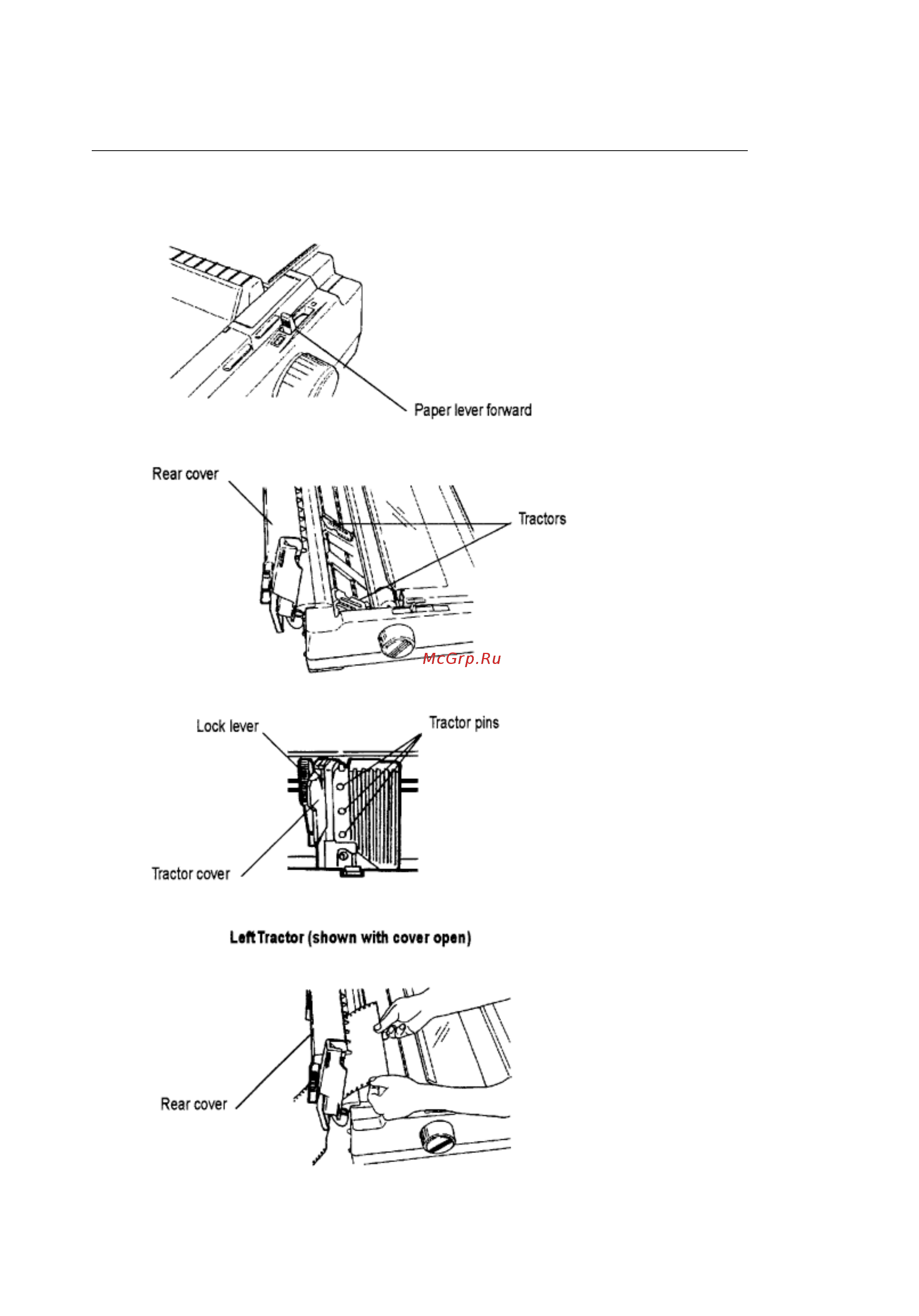 OKI ml395 [11/79] Loading rear feed continuous forms