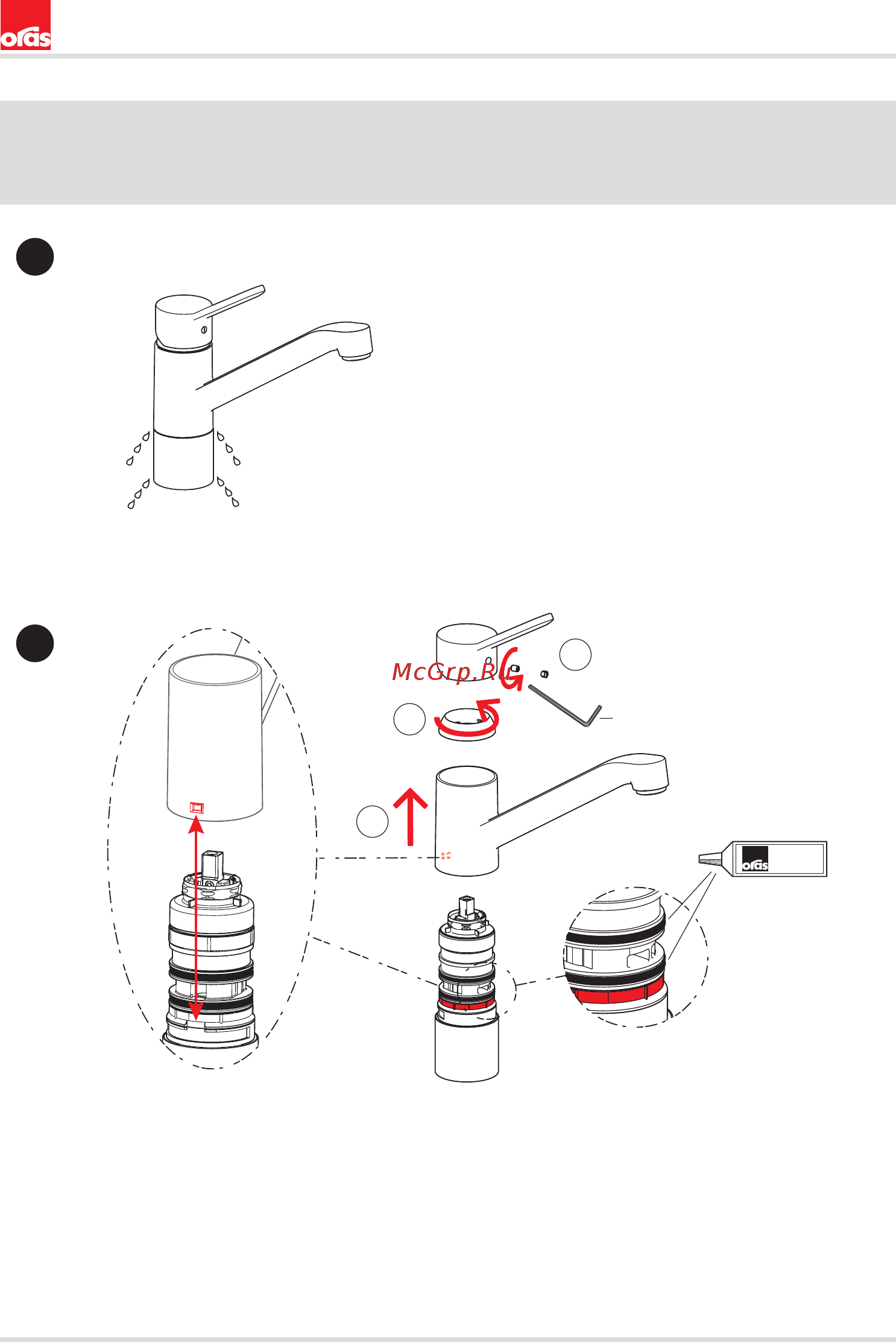 ORAS Aquita 2934F [14/28] Changing the spout s seals