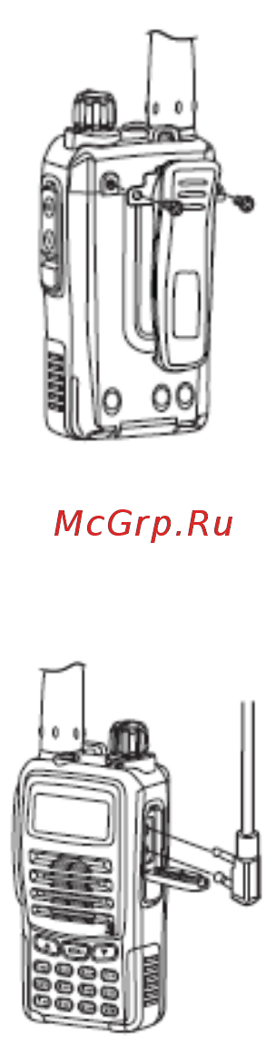 Linton LT-5800 UHF [15/65] Установка поясной клипсы