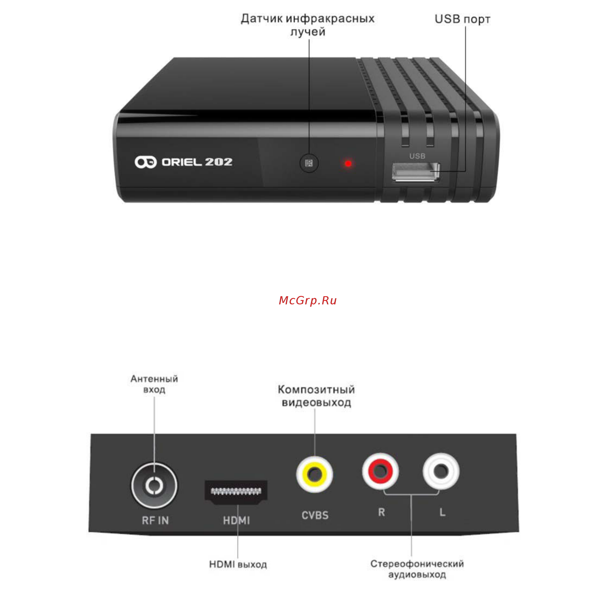 Oriel 202 (dvb-t/t2) [4/27] Передняя и задняя панель