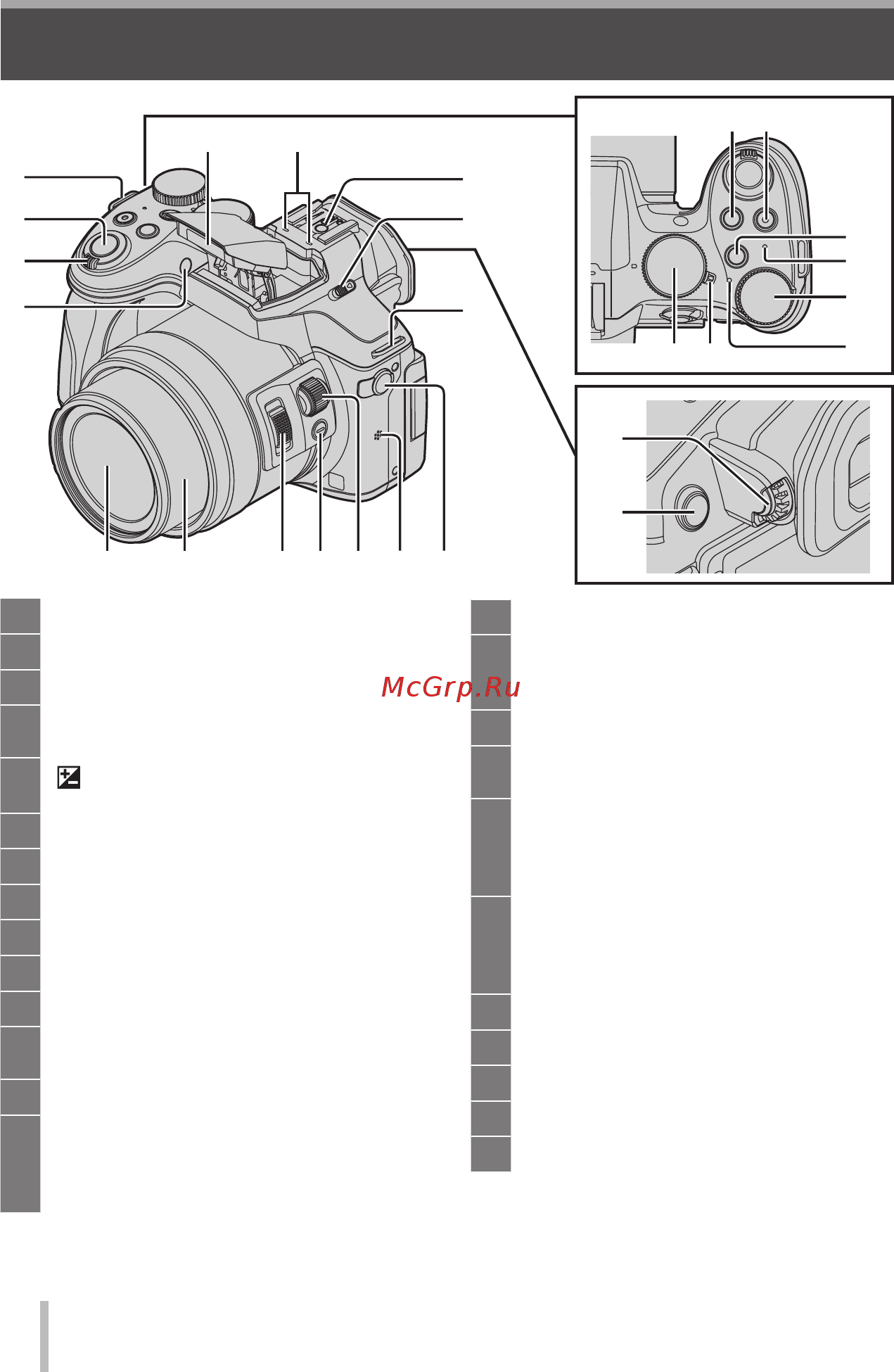 Panasonic lumix dmc-fz300, black [12/72] Names and functions of main parts
