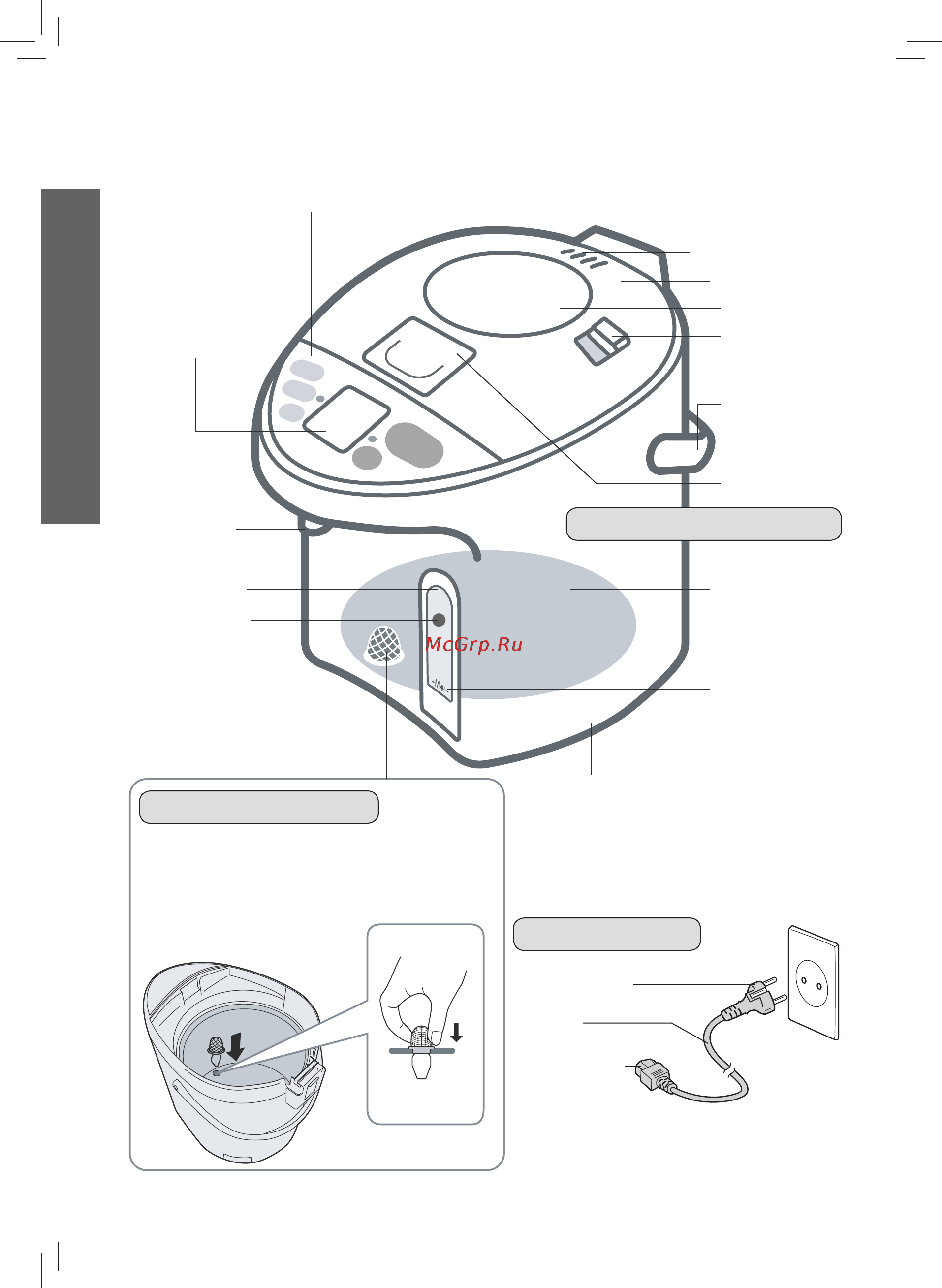 Panasonic nc-dg3000wts [7/18] Наименование деталей и инструкции по уходу