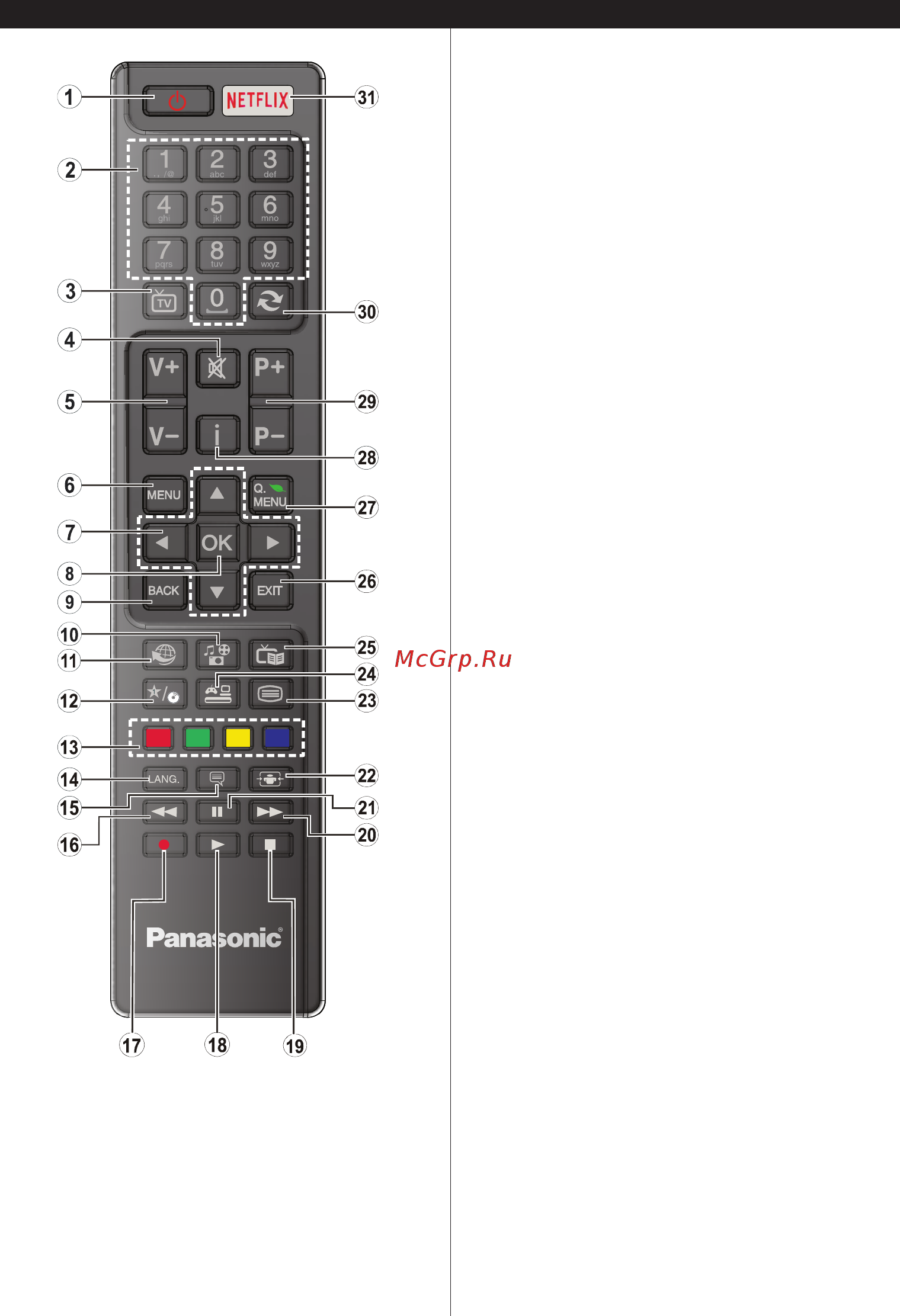 Panasonic tx-48cr300 [10/32] Моя кнопка