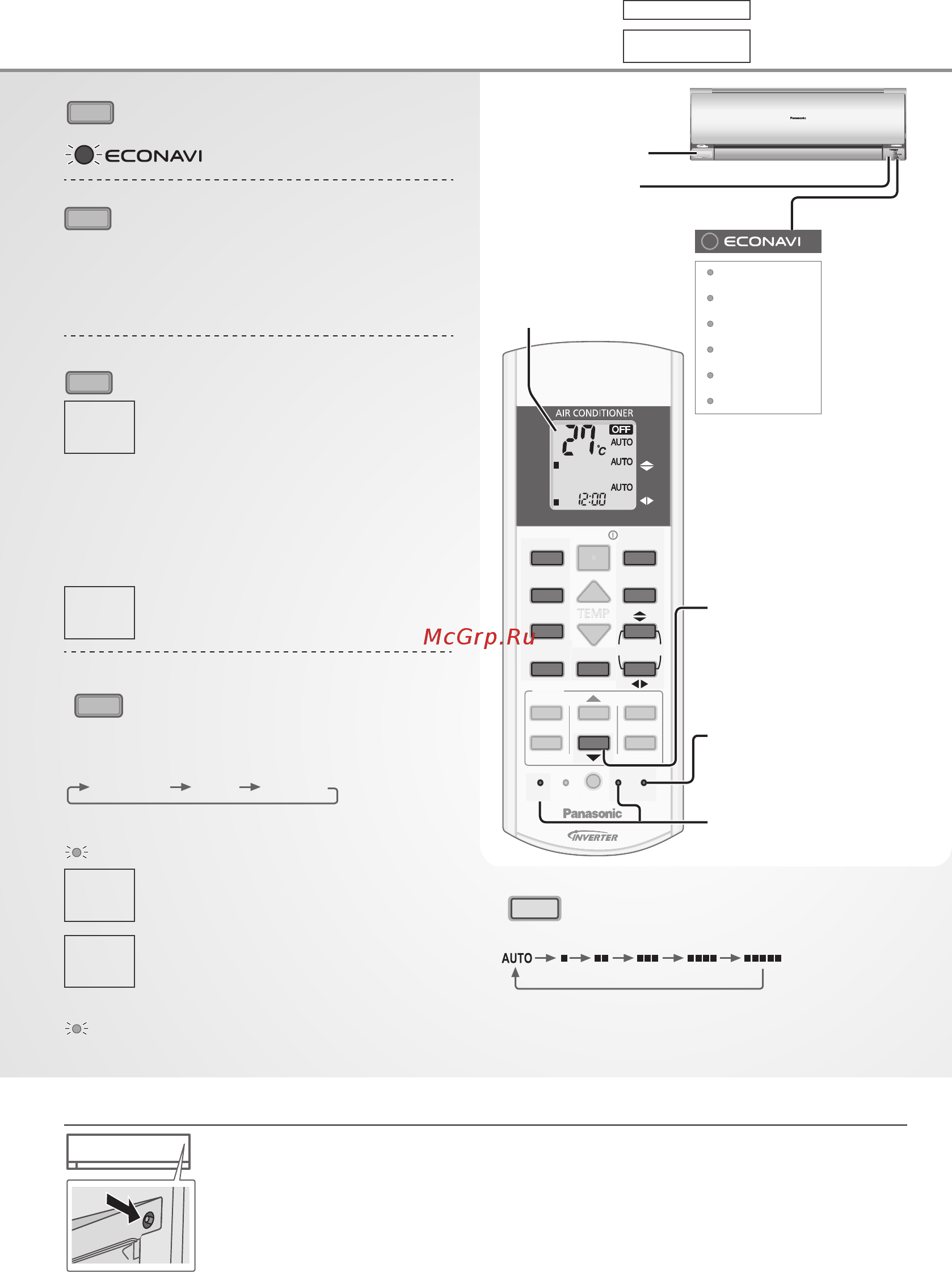 Panasonic cs/cu-e9pkd [6/12] Дисплей пульта дистанционного управления