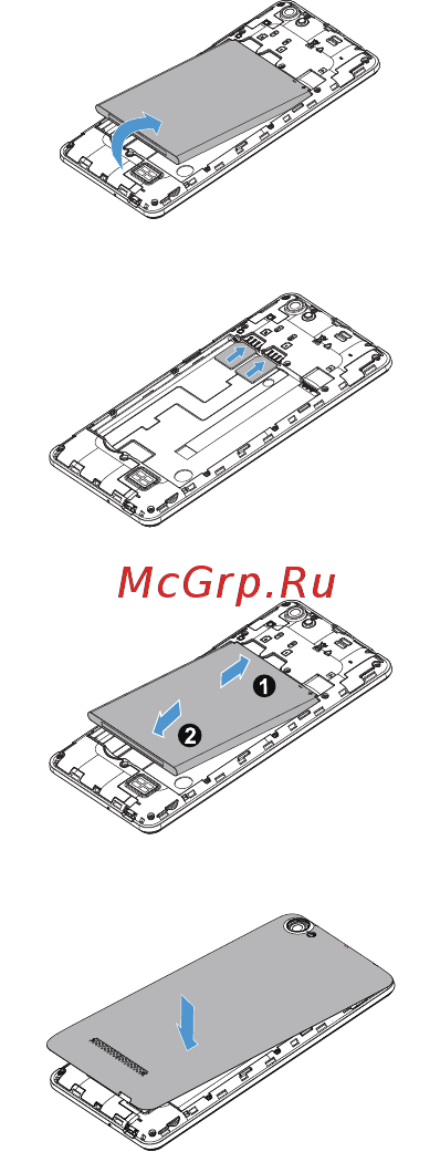 Philips s326 gray [8/97] Установка sim карт