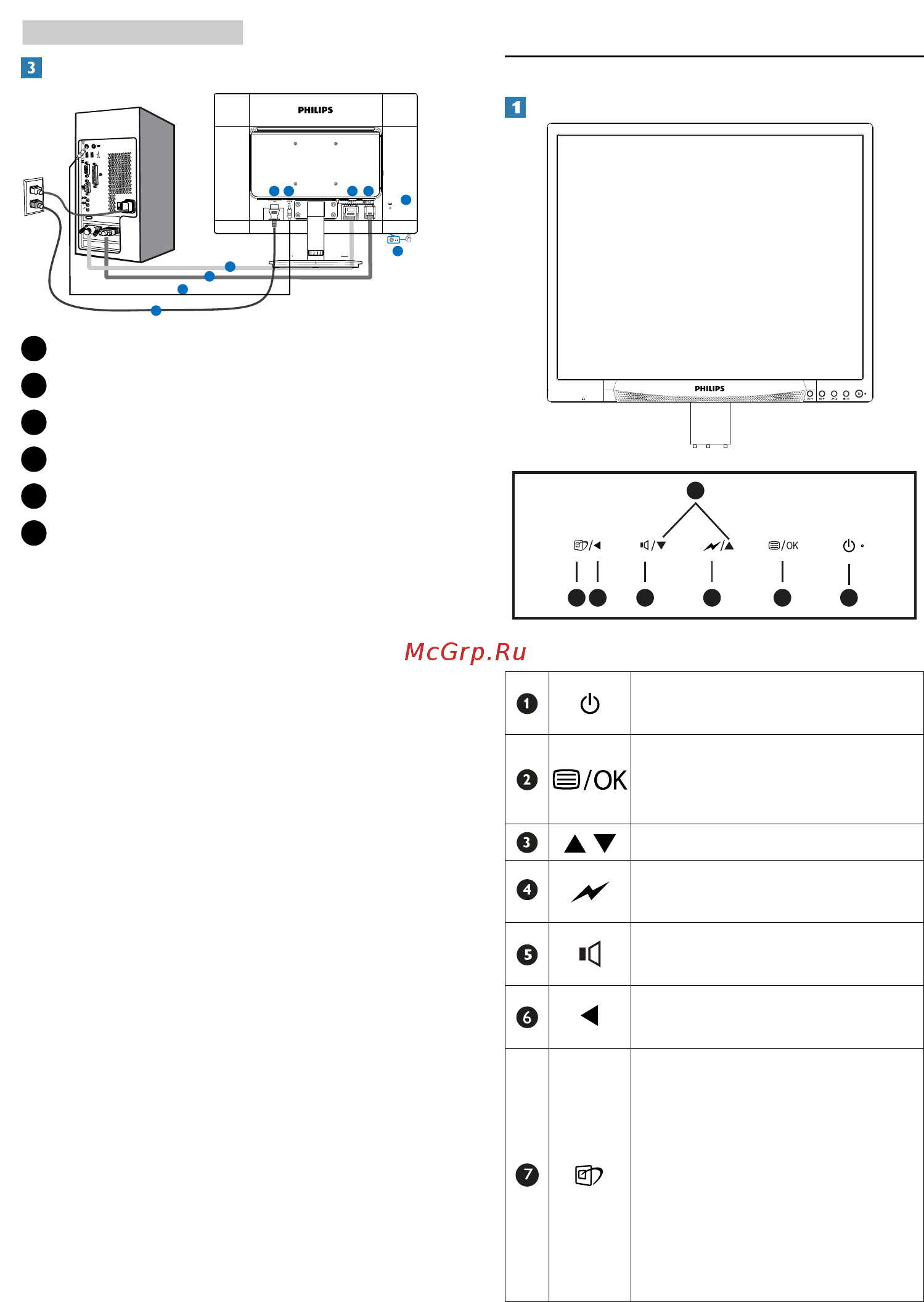 Philips 19s4qab [7/46] Эксплуатация монитора