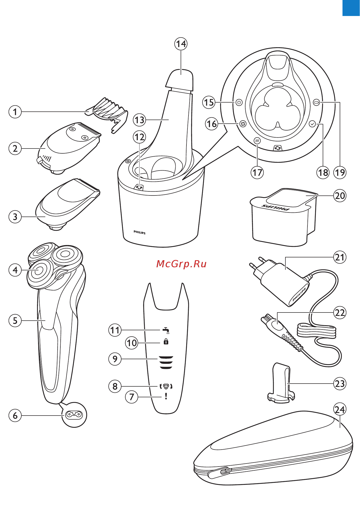 Philips s9041/12 Инструкция по эксплуатации онлайн [2/344] 185715
