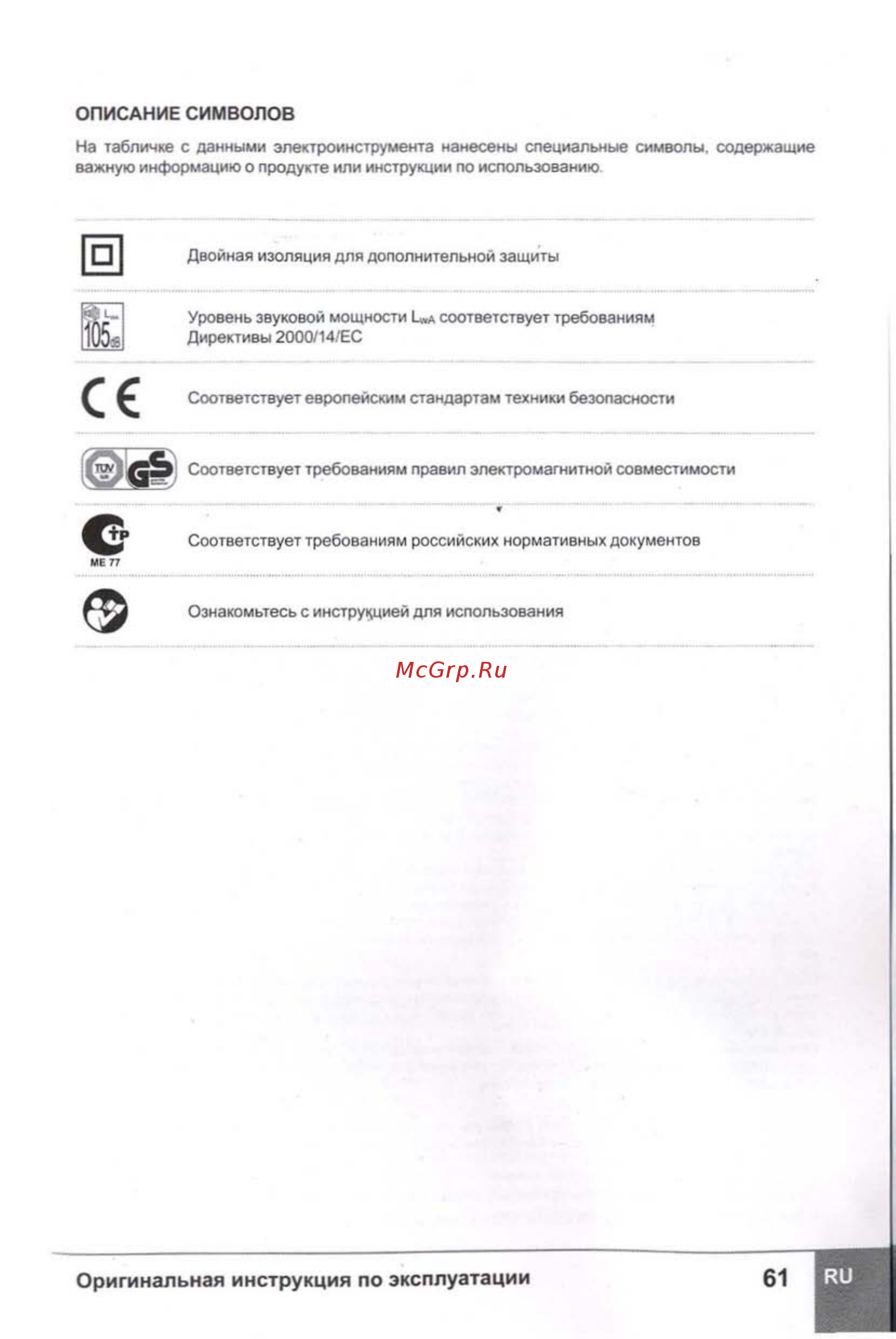 Sparky K 512 13000060552 [4/12] Инструкция