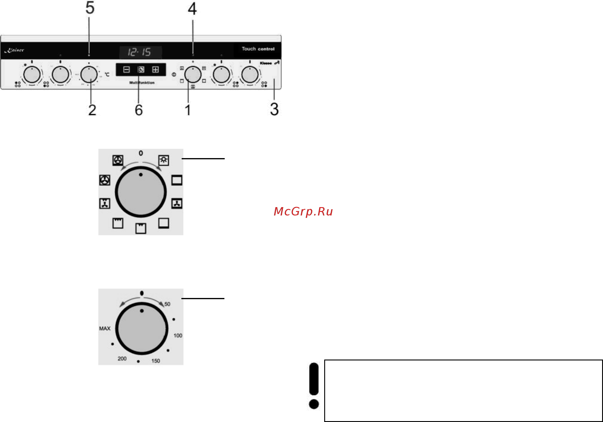 Kaiser EH 6969 N [22/176] Multifunction oven control