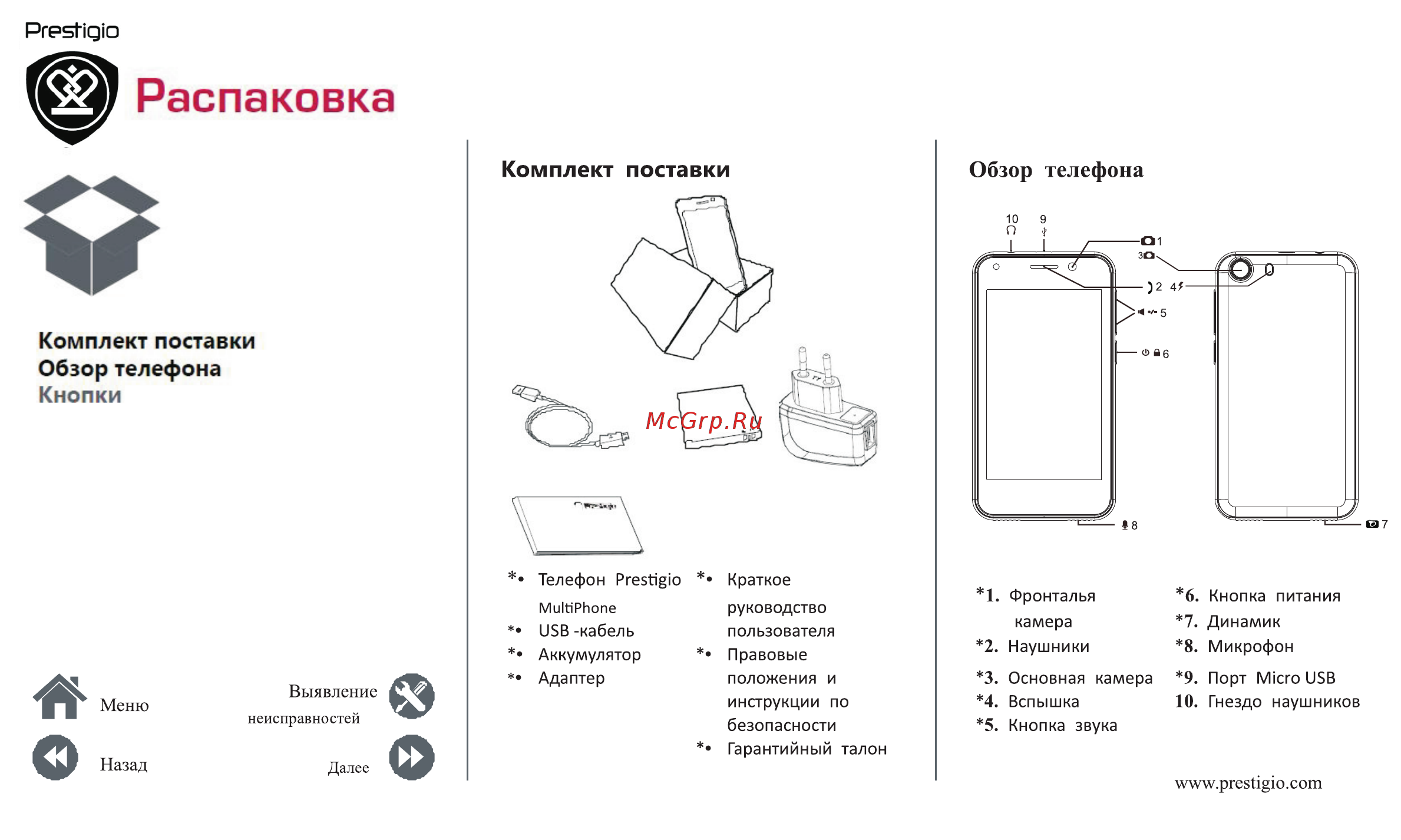Prestigio Wize L3 3403 DUO Black (PSP3403DUOBLACK) Инструкция по эксплуатации онлайн [2/39] 241245