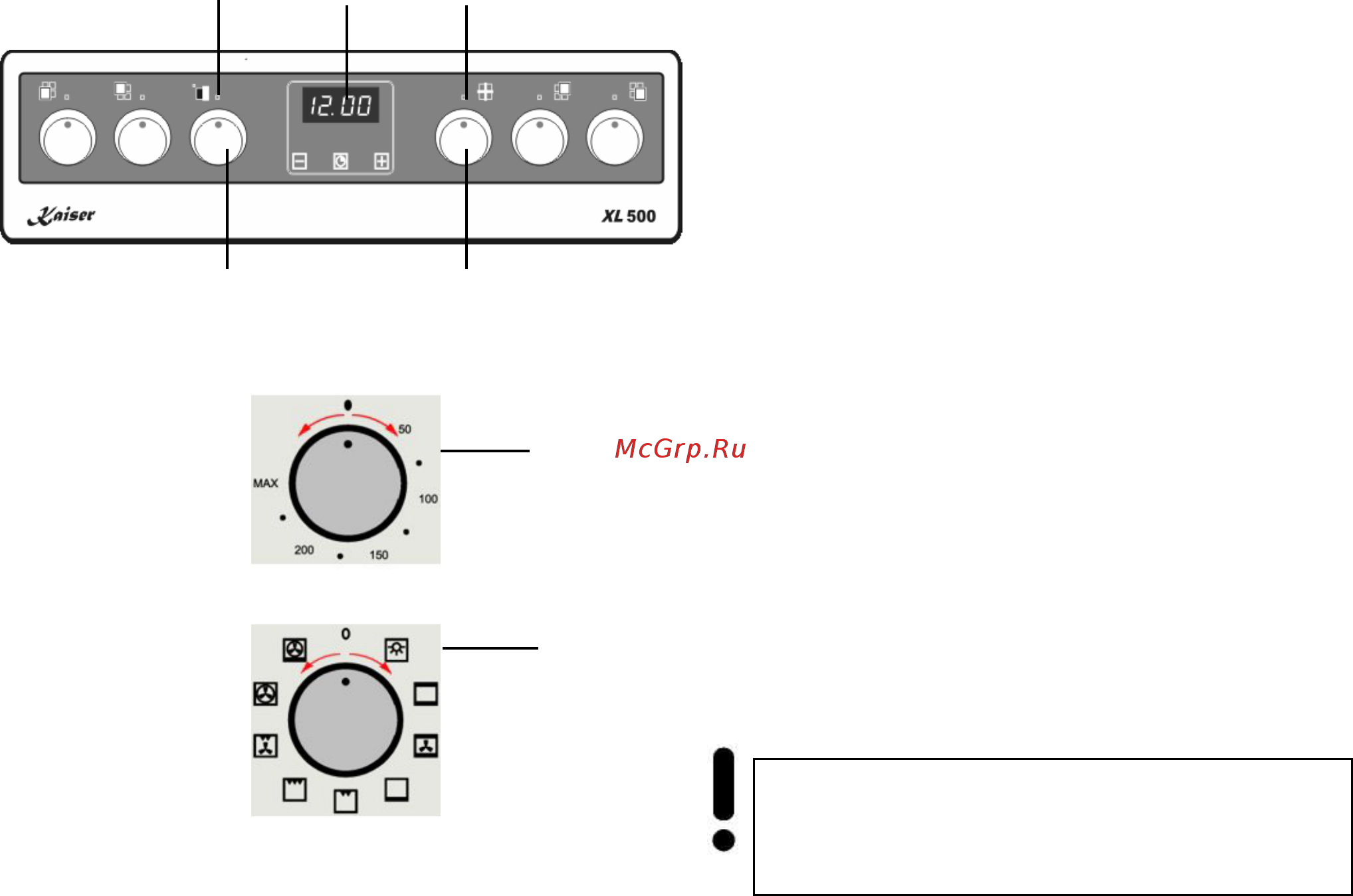 Kaiser HGE 50508 MKR [30/80] Multifunktion electrical oven control