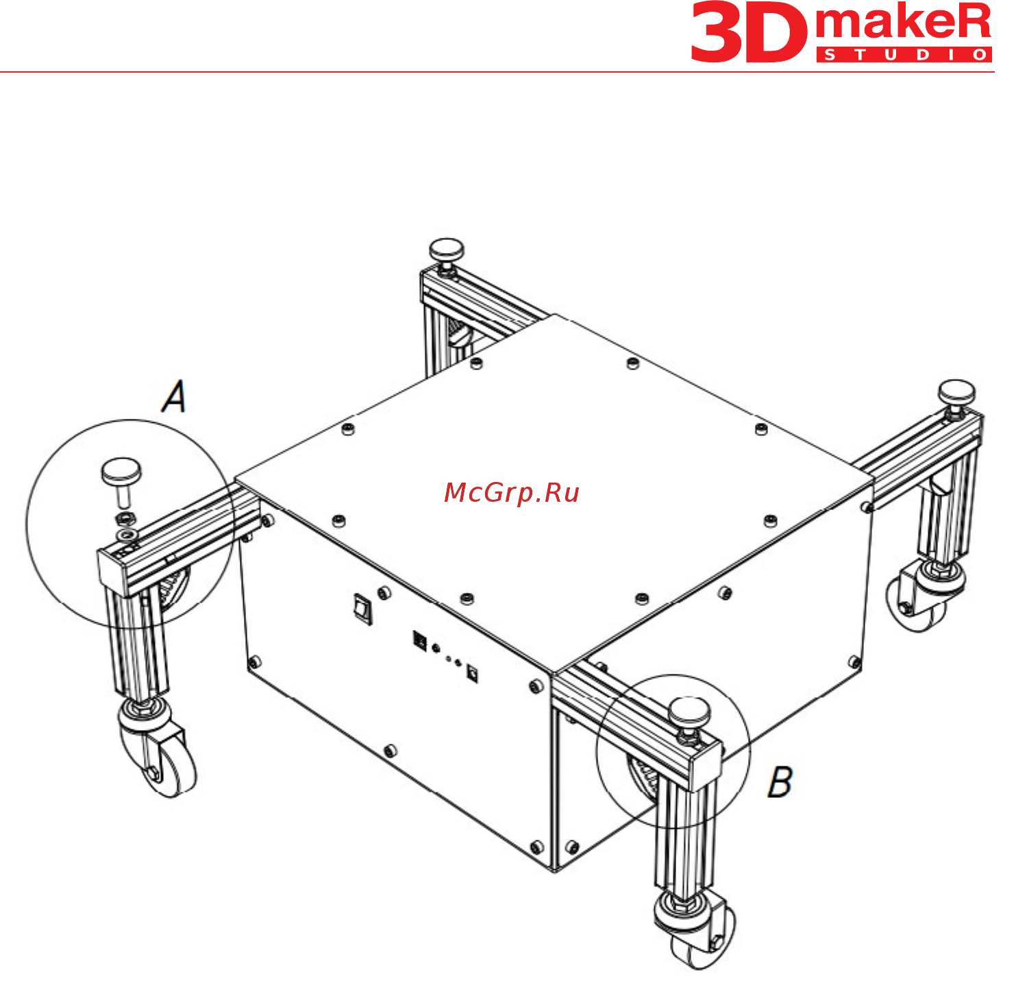 Rekam 3d-maker t-150 [7/24] Установка ножек