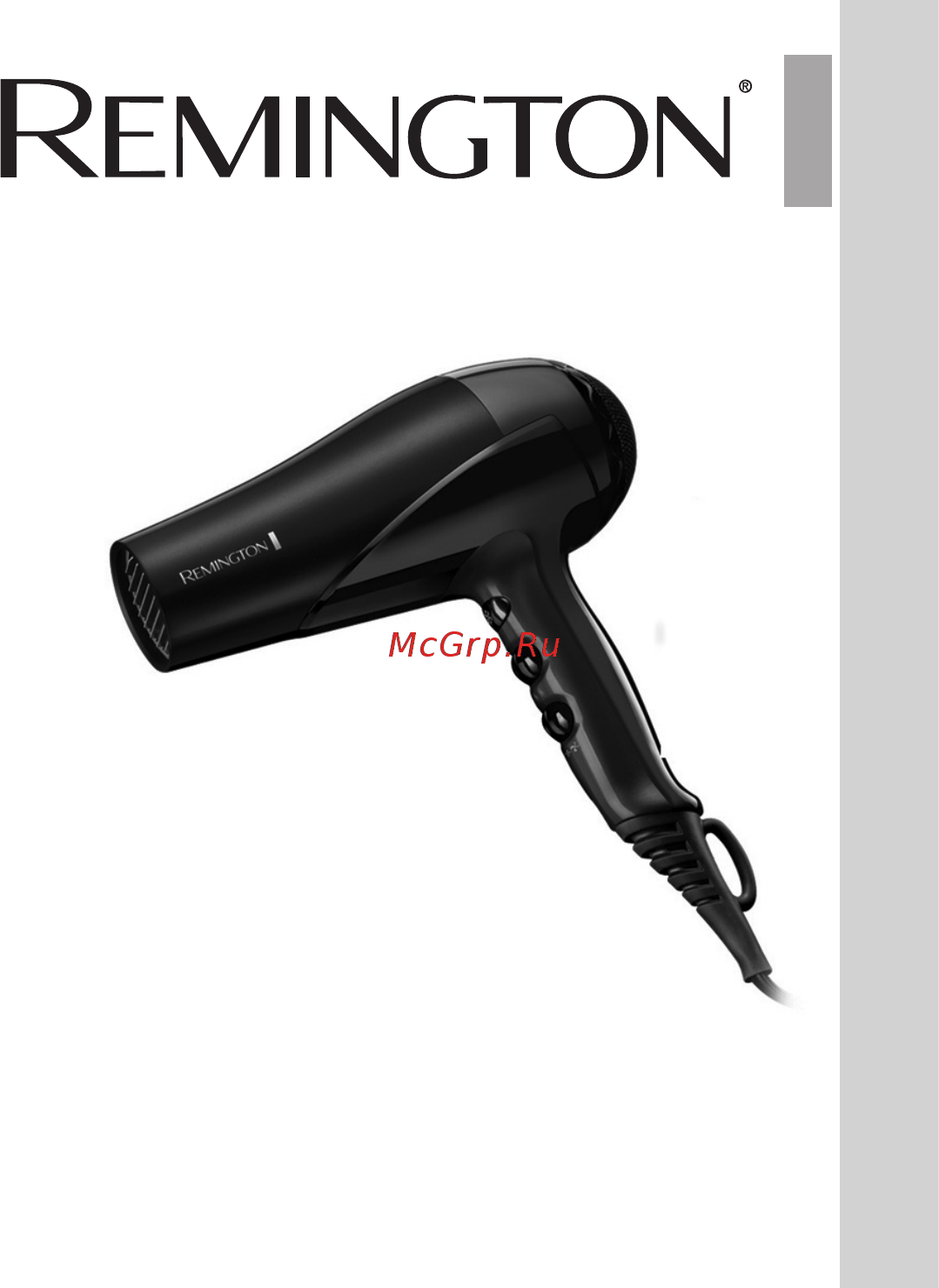 Remington D6090 Black Инструкция по эксплуатации онлайн