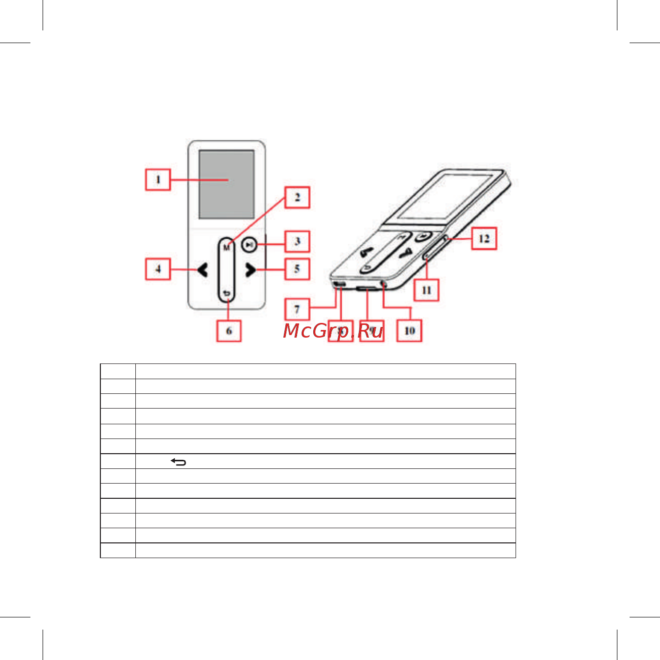 Ritmix rf-4910 4gb темно-серый + встроенный шагомер [6/20] Описание устройства