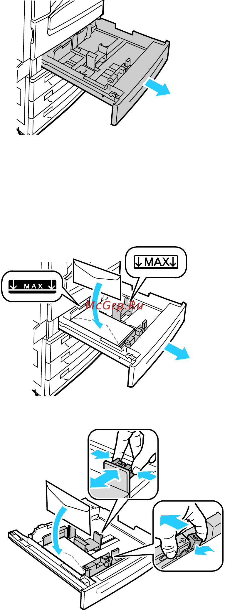 Xerox WorkCentre 7835 [72/344] Загрузка лотка для конвертов