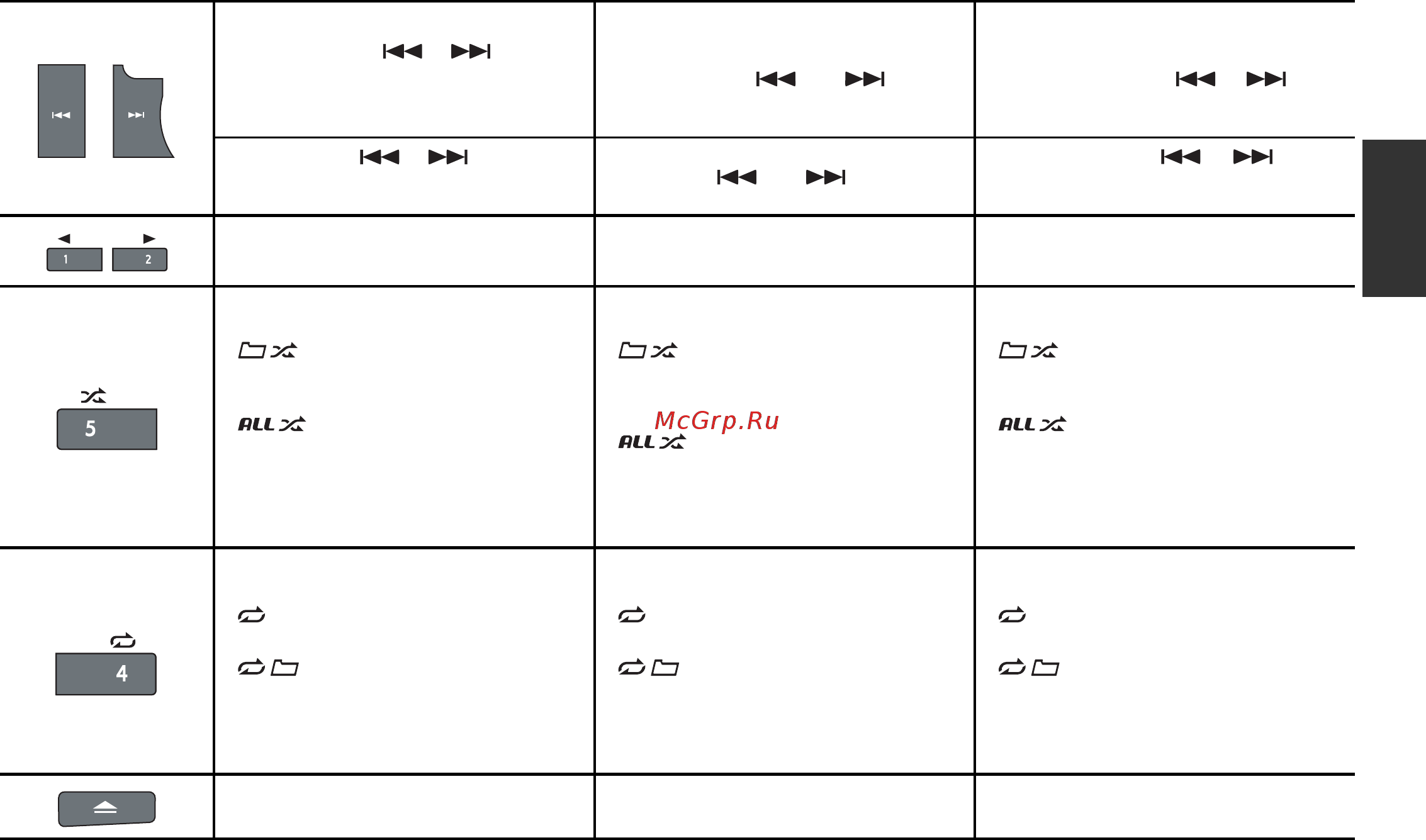 Alpine CDE-173BT [11/96] Selecting the desired folder mp3 wma aac wechseln des ordners mp3 wma aac sélection du dossier de votre choix mp3 wma aac