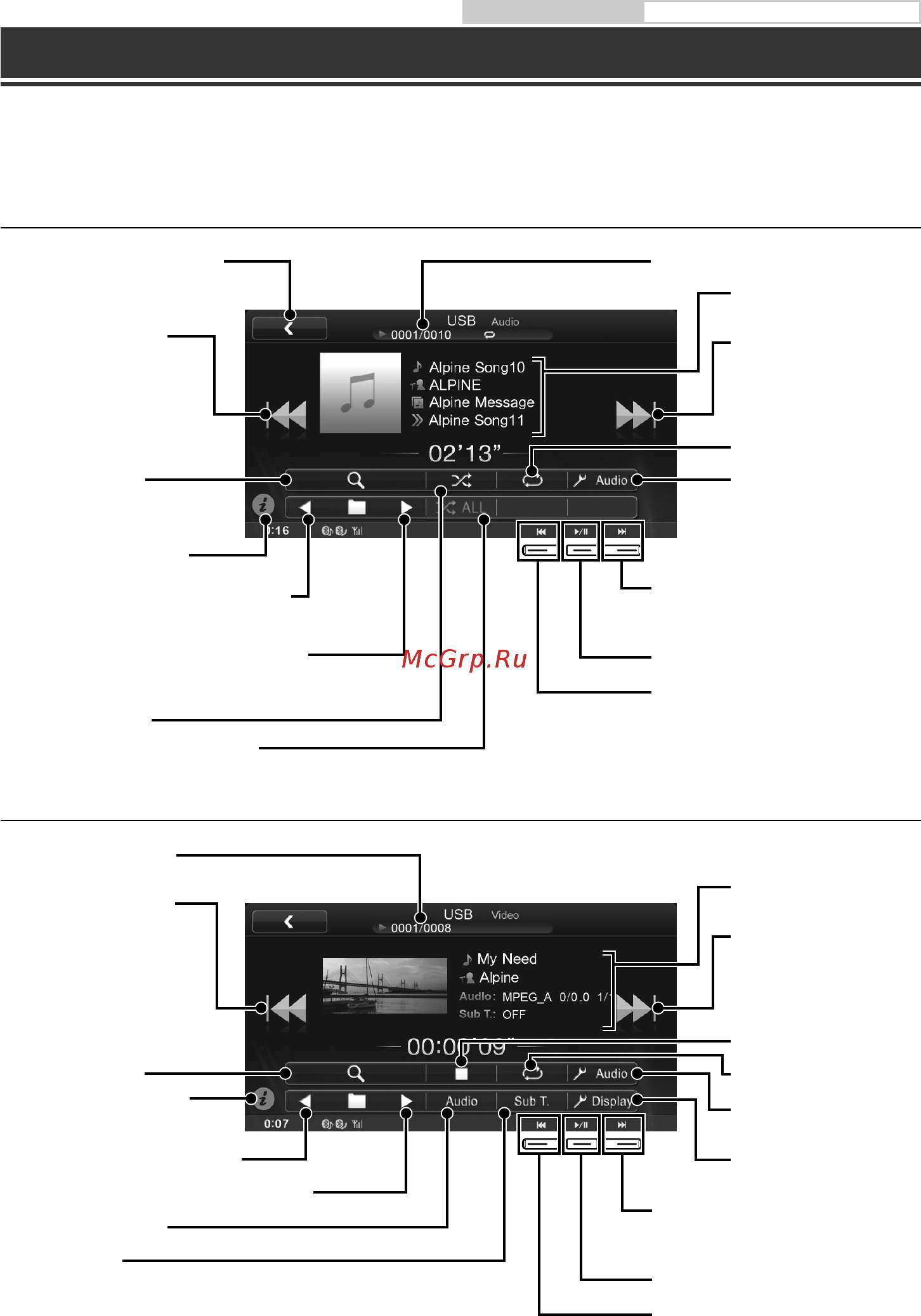 Alpine ICS-X7 [154/164] Obsługa pamięci usb opcja