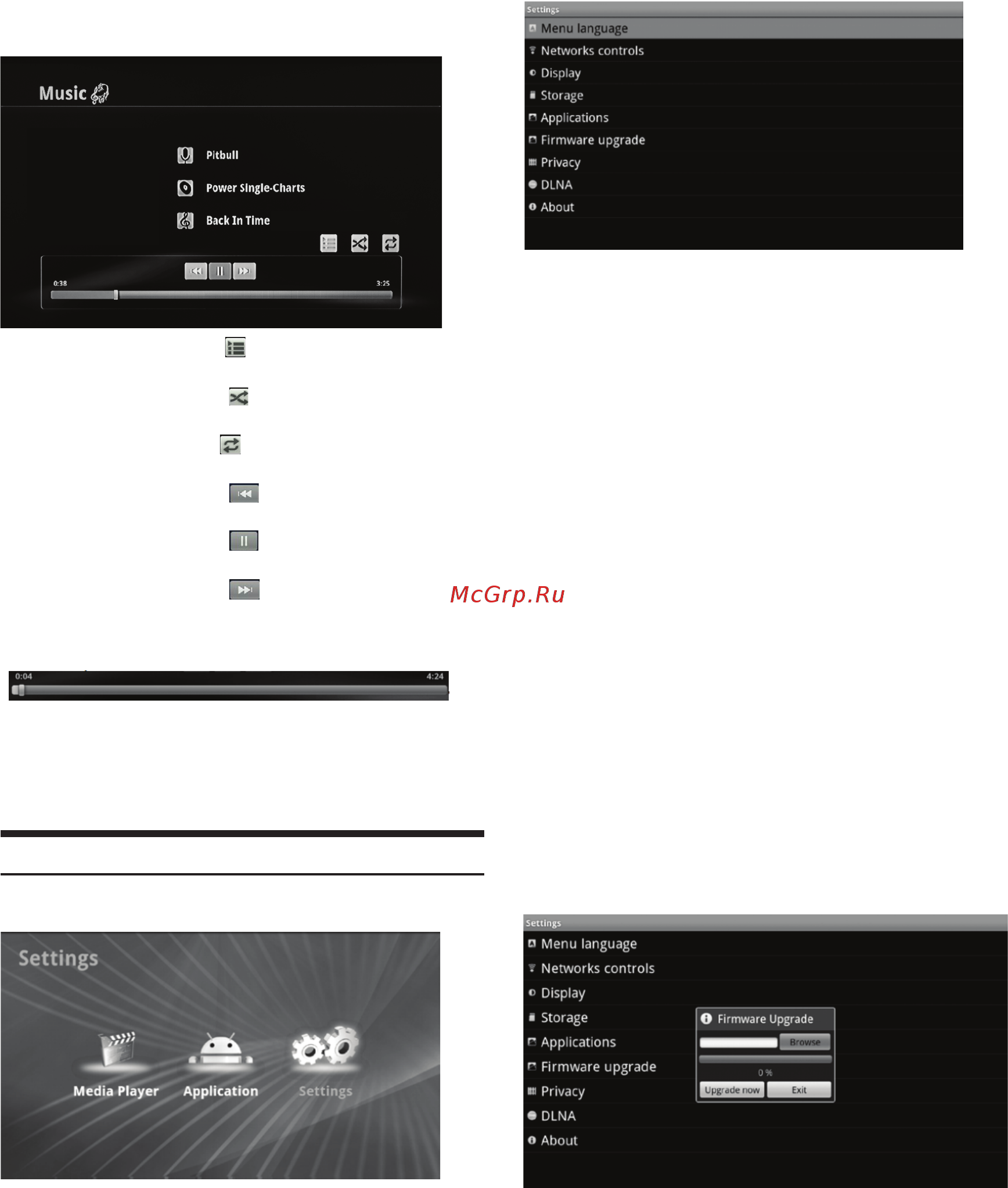 Alpine TMX-310U [12/128] Multimedia player settings