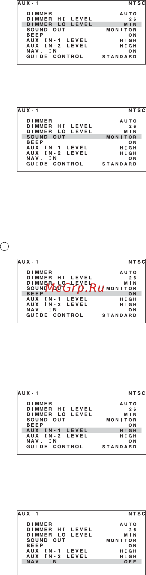 Alpine TME-M710 [8/19] Aux in 1 level aux in 2 level