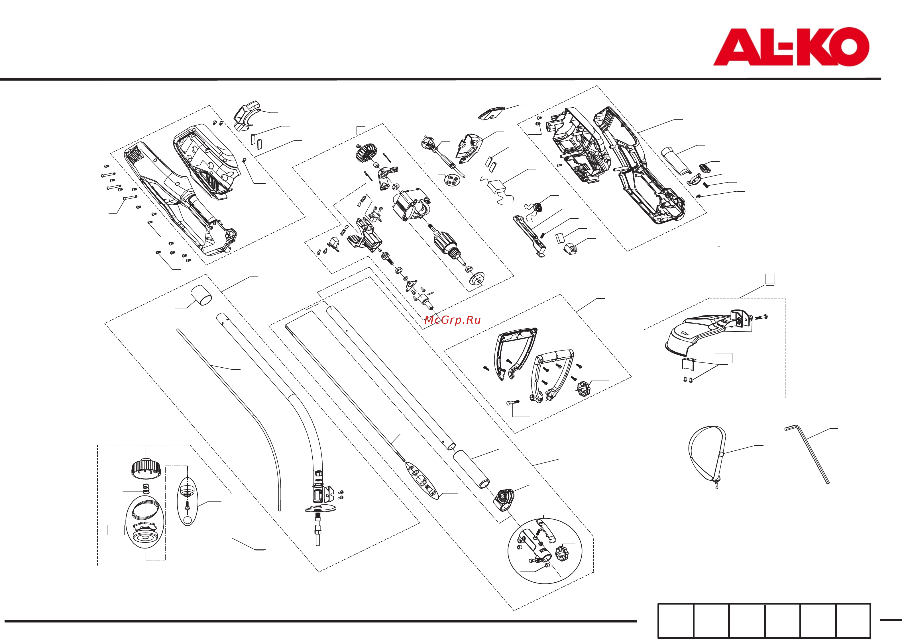 Al-Ko 112923 BC 1000 E Деталировка онлайн
