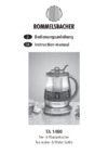 Rommelsbacher ta 1400 Инструкция по эксплуатации
