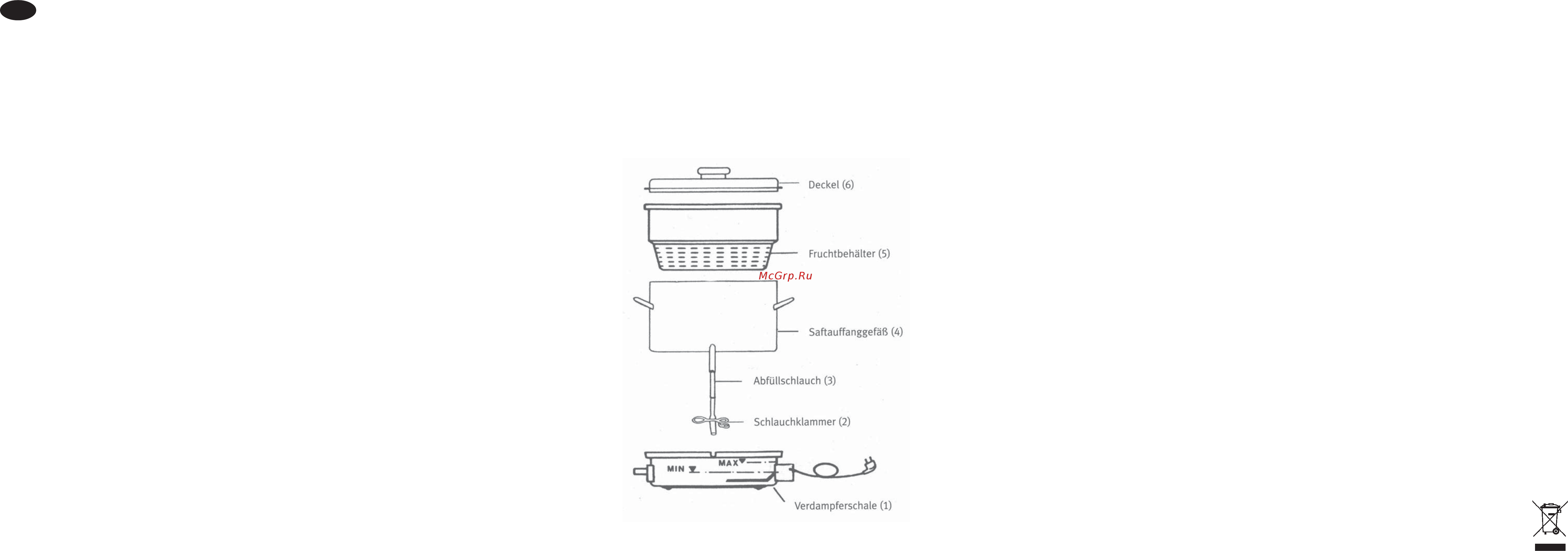 Rommelsbacher ee 1505 [2/2] Wichtige hinweise zum gebrauch des entsafters