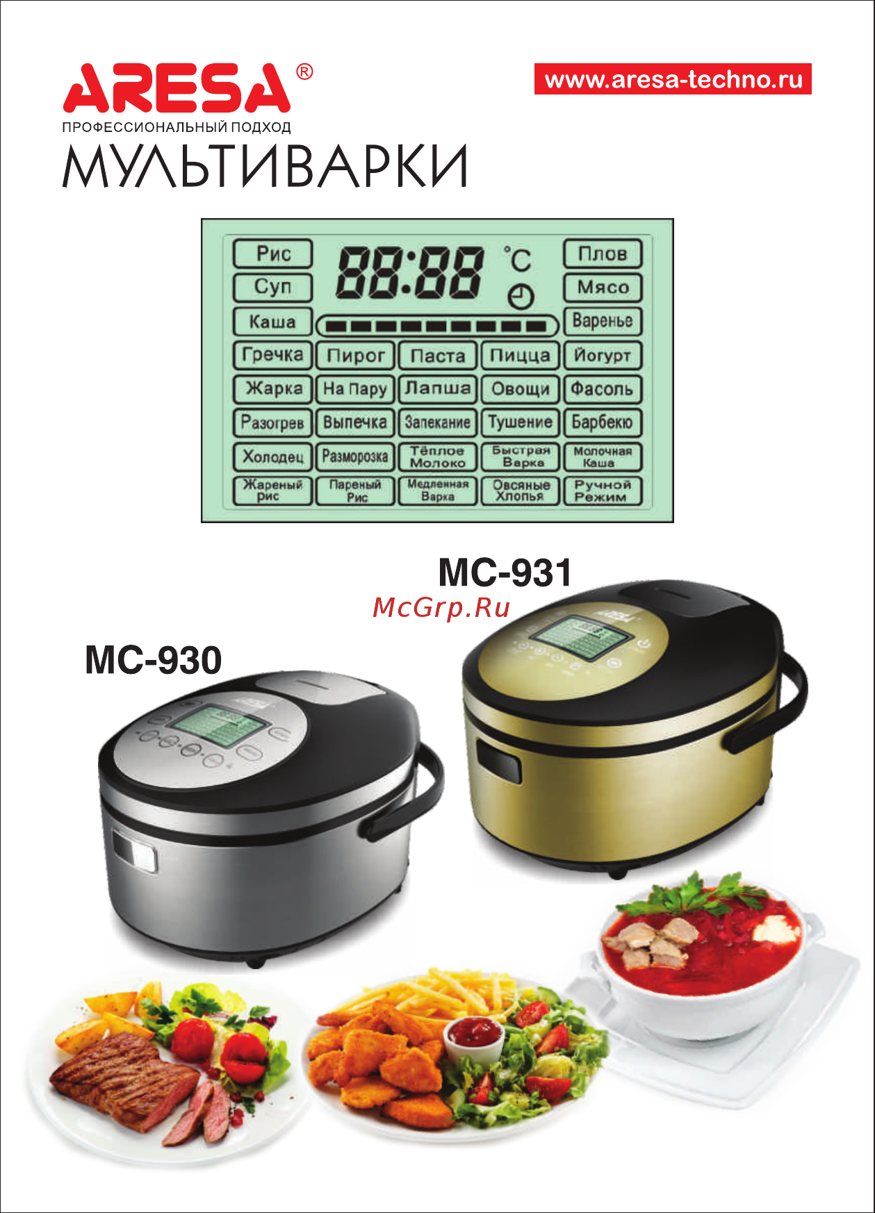 Aresa MC-930 [3/68] Панели